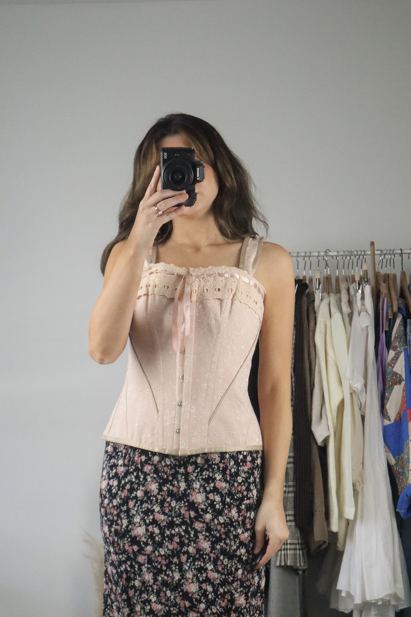 Modern x Lace Trim Corset (L)