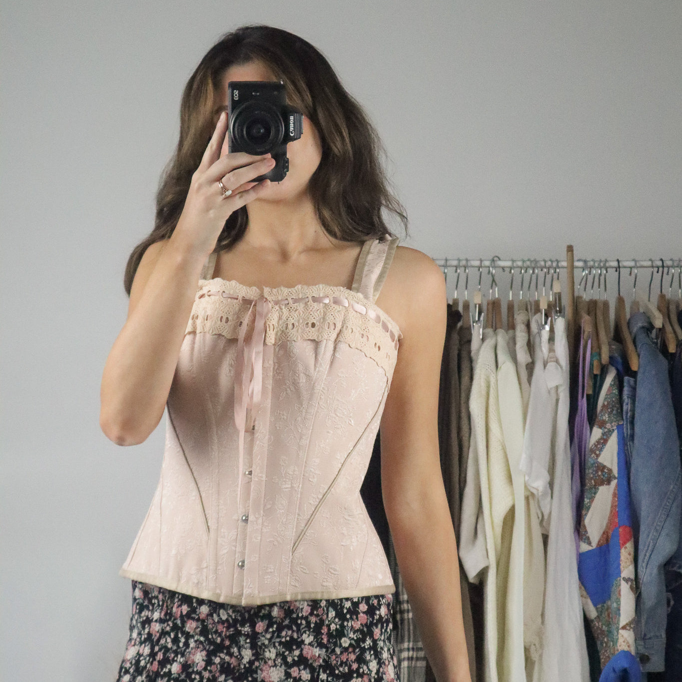 Modern x Lace Trim Corset (L)