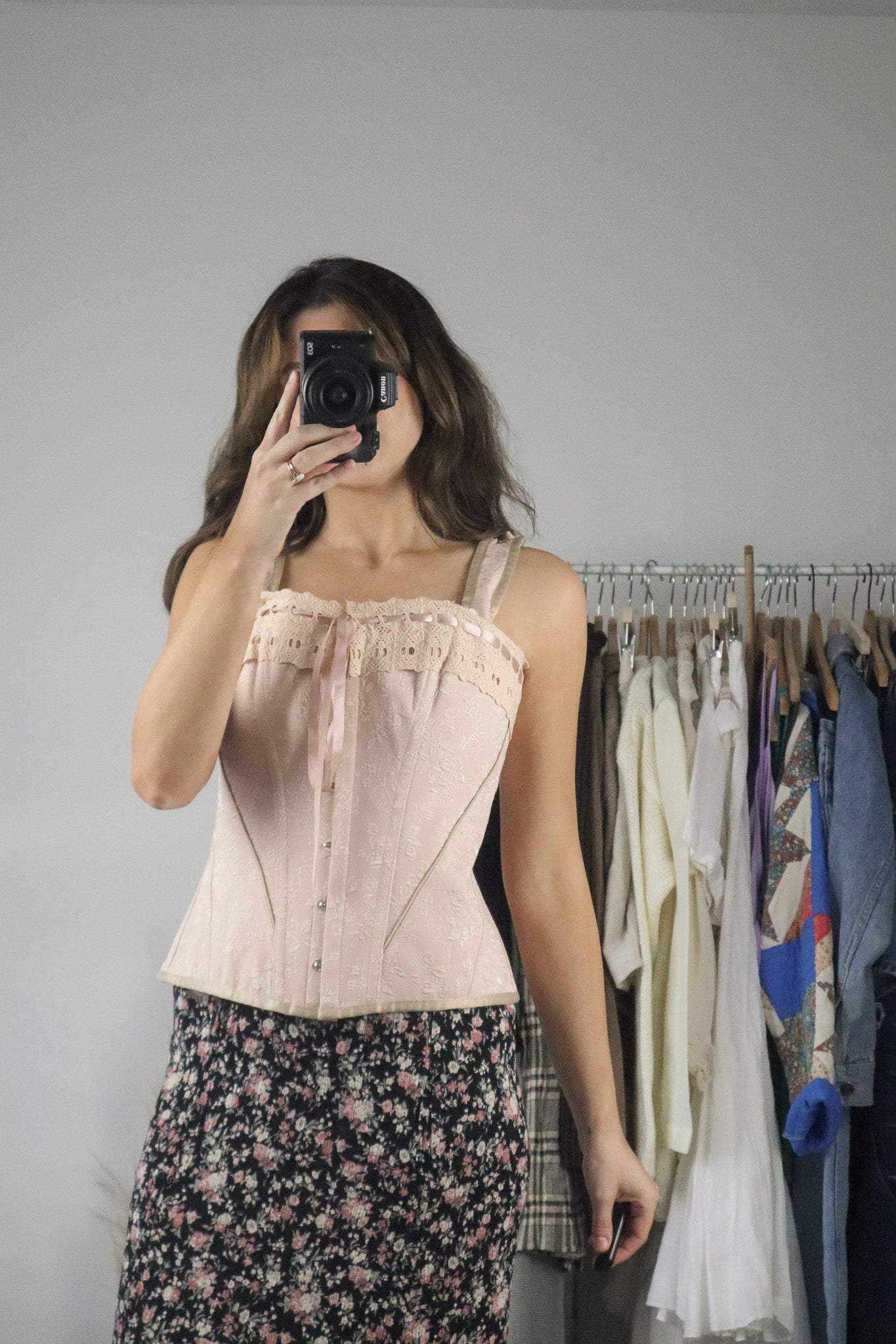 Modern x Lace Trim Corset (L)