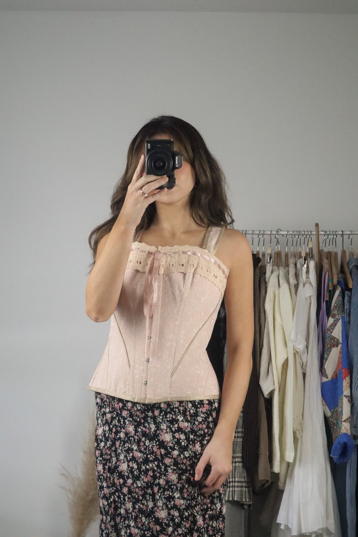 Modern x Lace Trim Corset (L)