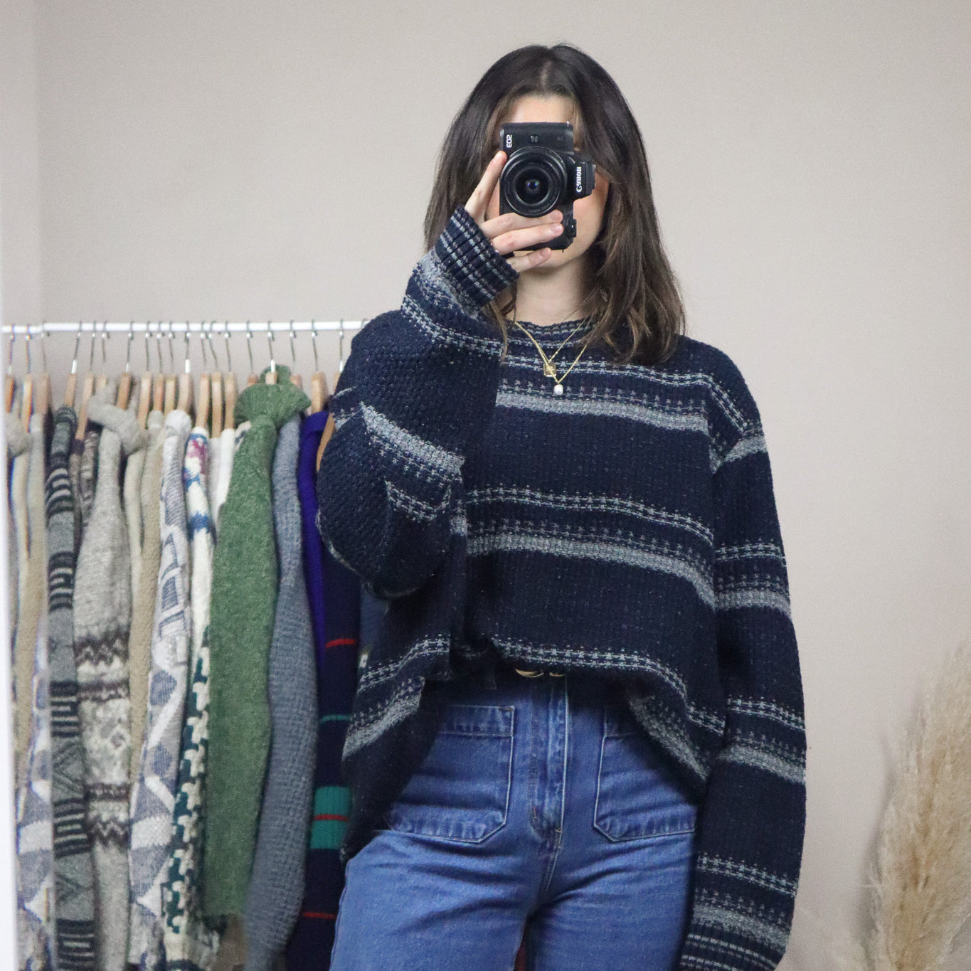 Made in Canada x Vintage x Striped Knit (L)