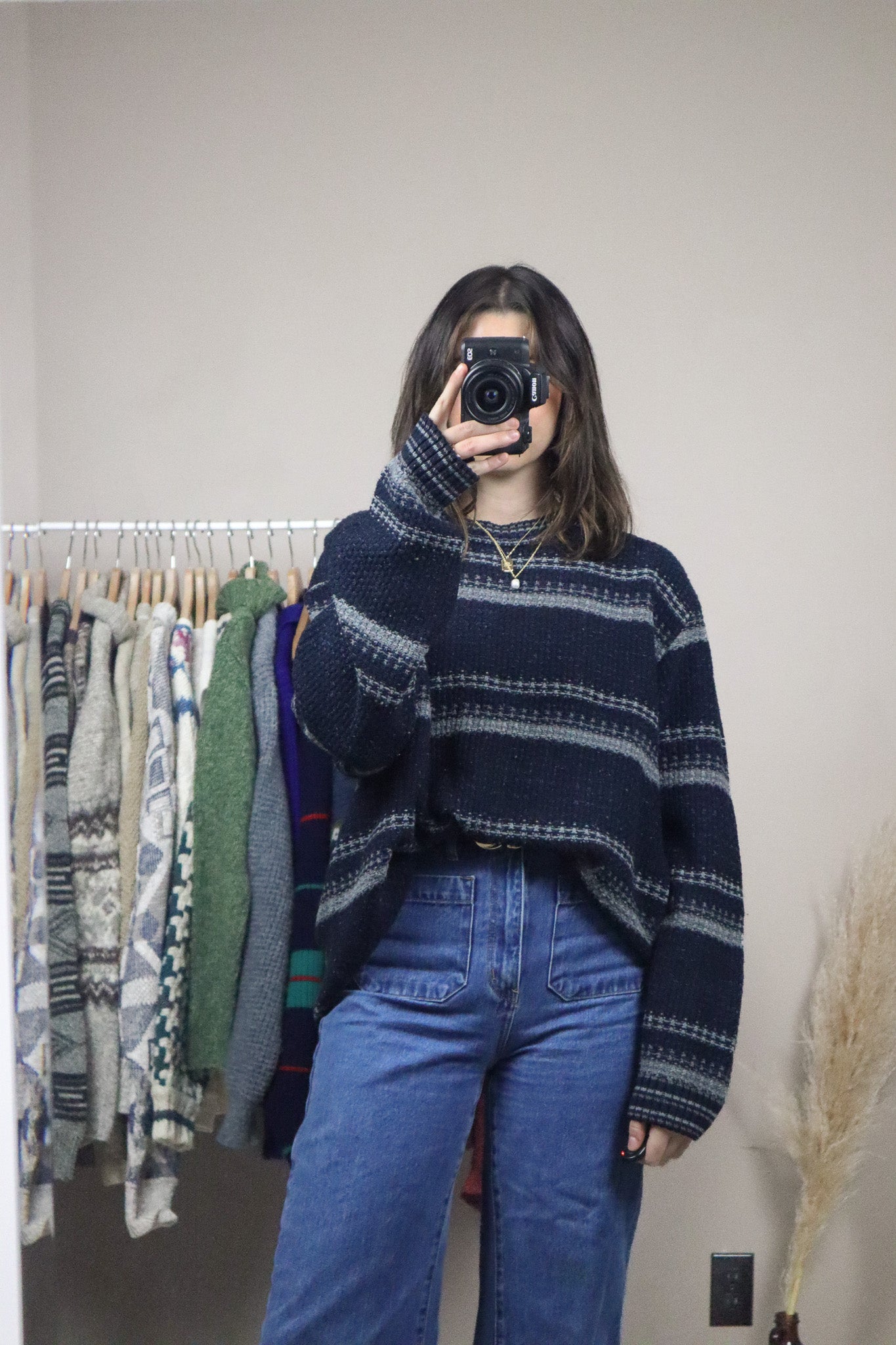 Made in Canada x Vintage x Striped Knit (L)