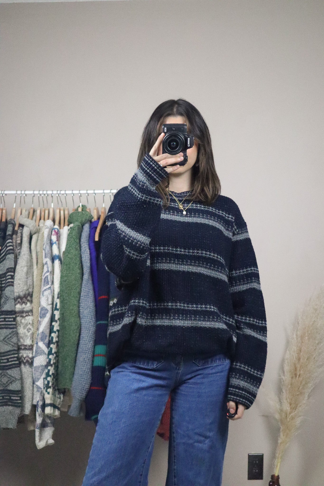 Made in Canada x Vintage x Striped Knit (L)