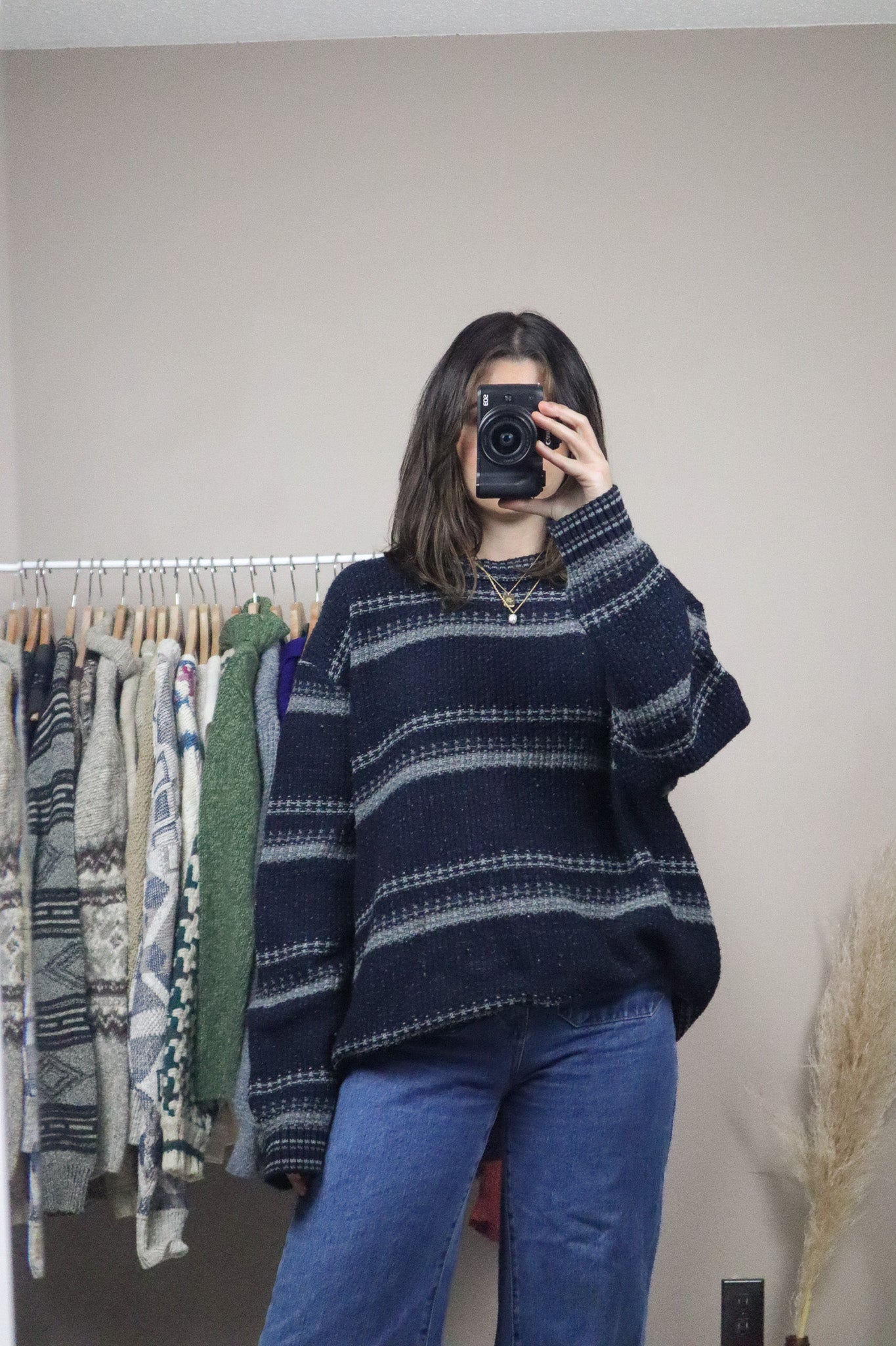 Made in Canada x Vintage x Striped Knit (L)