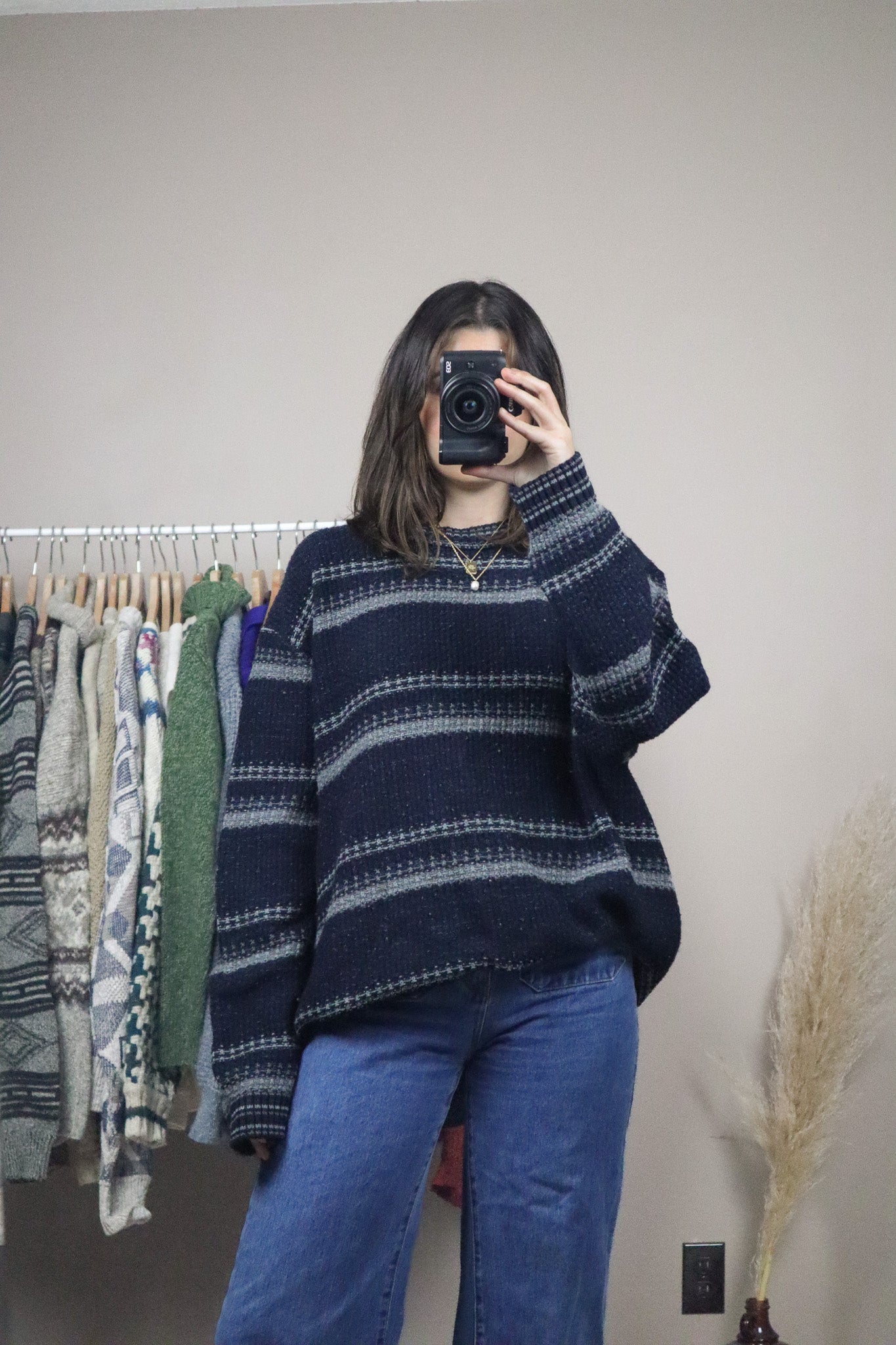 Made in Canada x Vintage x Striped Knit (L)