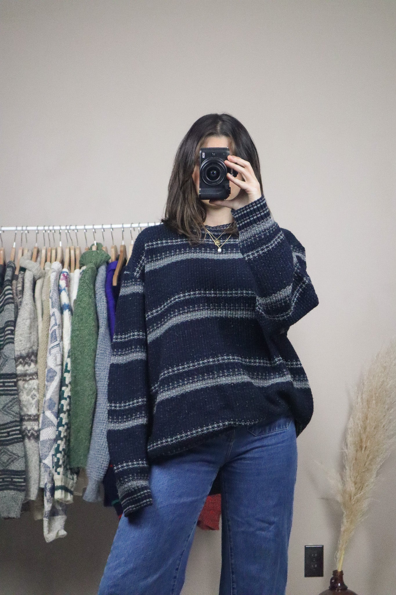 Made in Canada x Vintage x Striped Knit (L)