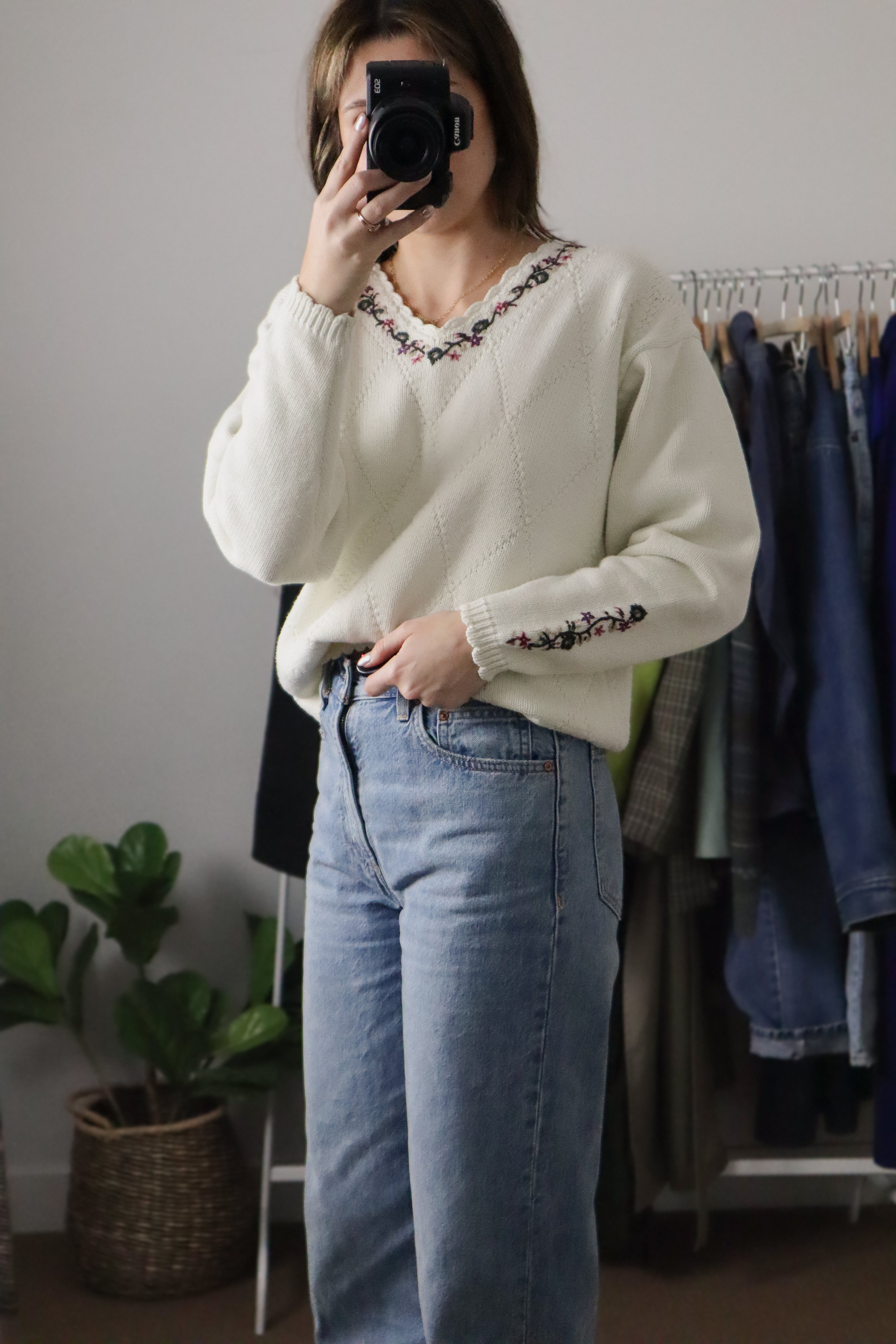 Vintage x Embroidered Knit (S)
