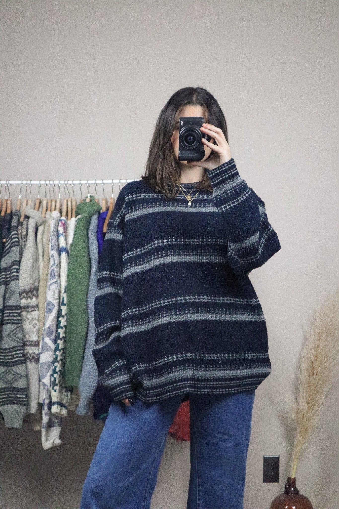 Made in Canada x Vintage x Striped Knit (L)
