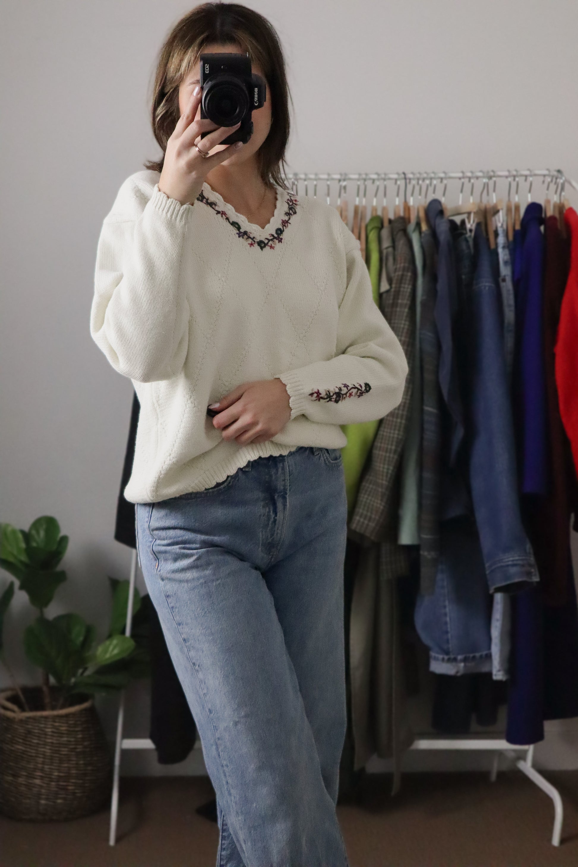 Vintage x Embroidered Knit (S)