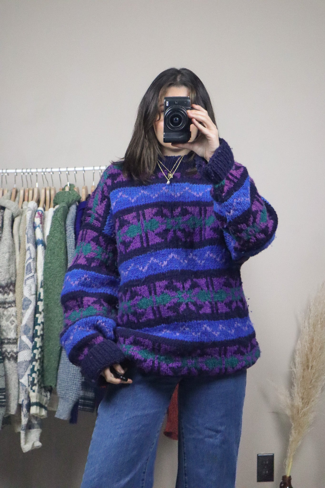 Made in Ecuador x Vintage x Handmade Chunky Wool Knit (L)