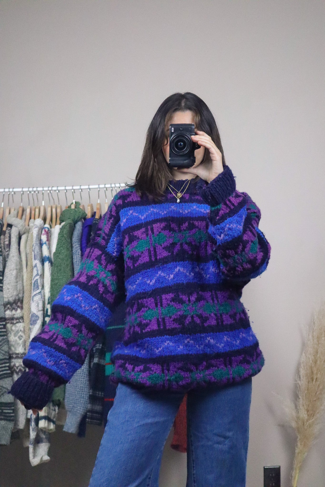 Made in Ecuador x Vintage x Handmade Chunky Wool Knit (L)