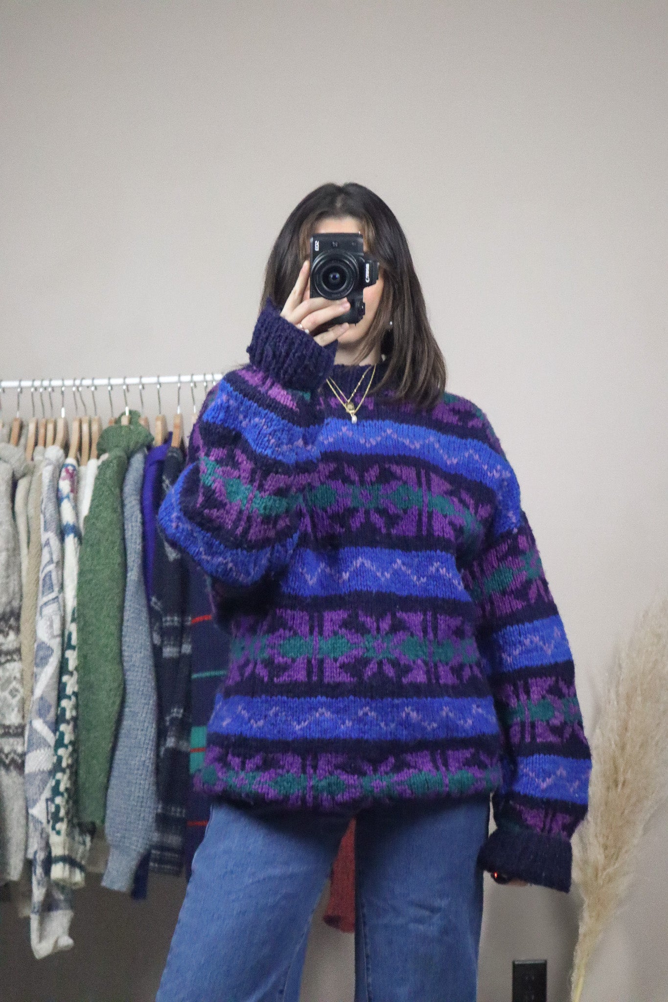 Made in Ecuador x Vintage x Handmade Chunky Wool Knit (L)