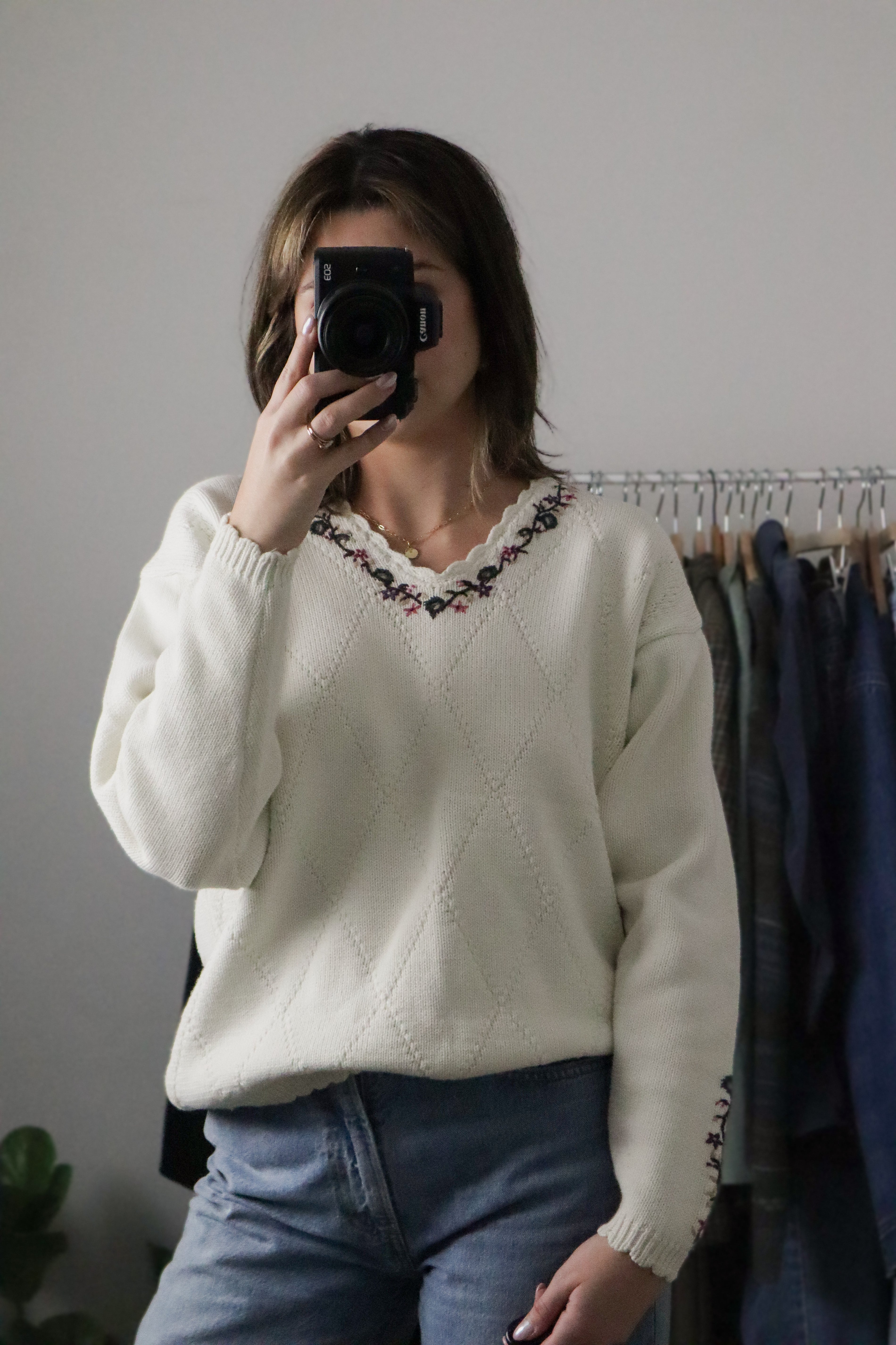 Vintage x Embroidered Knit (S)