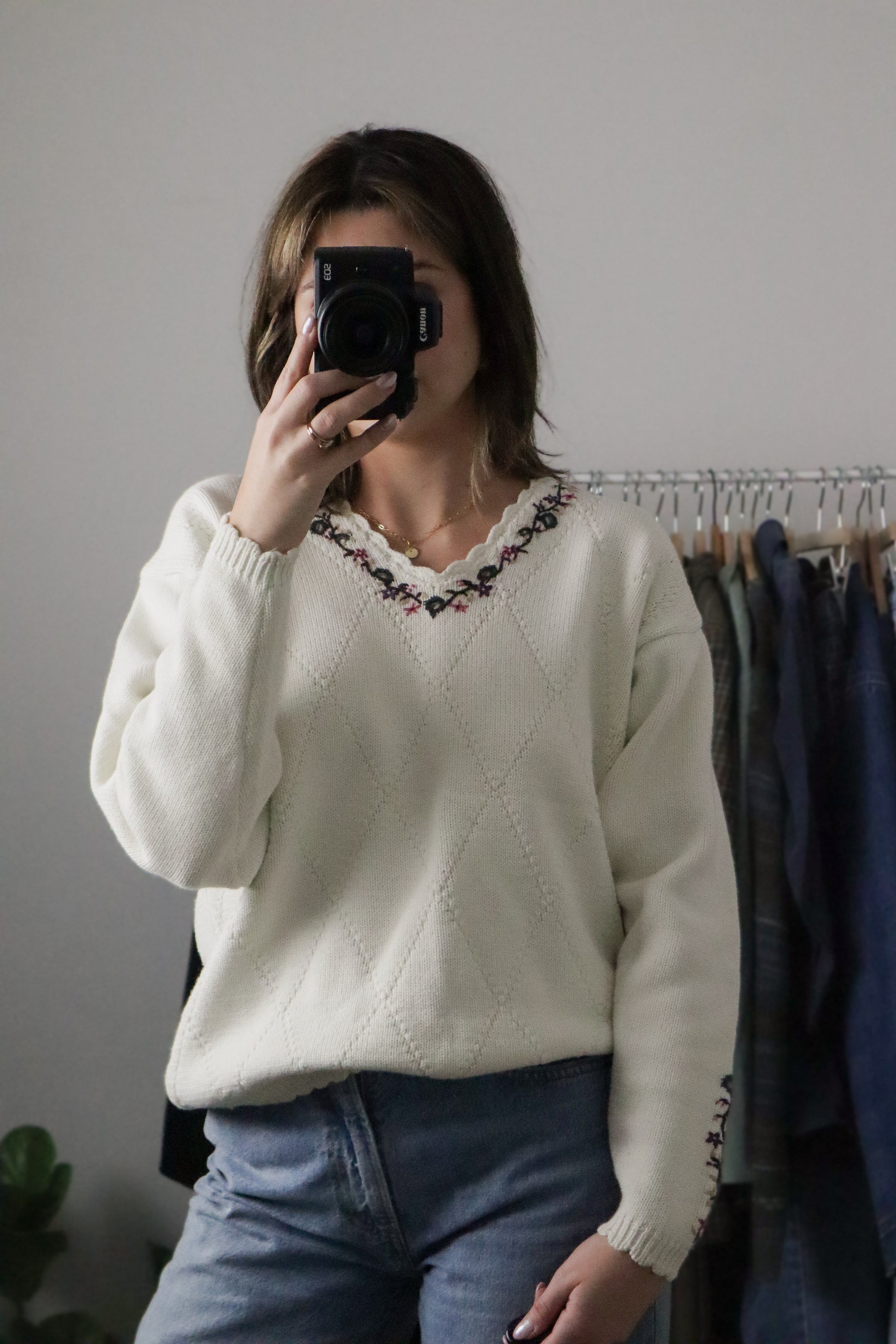 Vintage x Embroidered Knit (S)