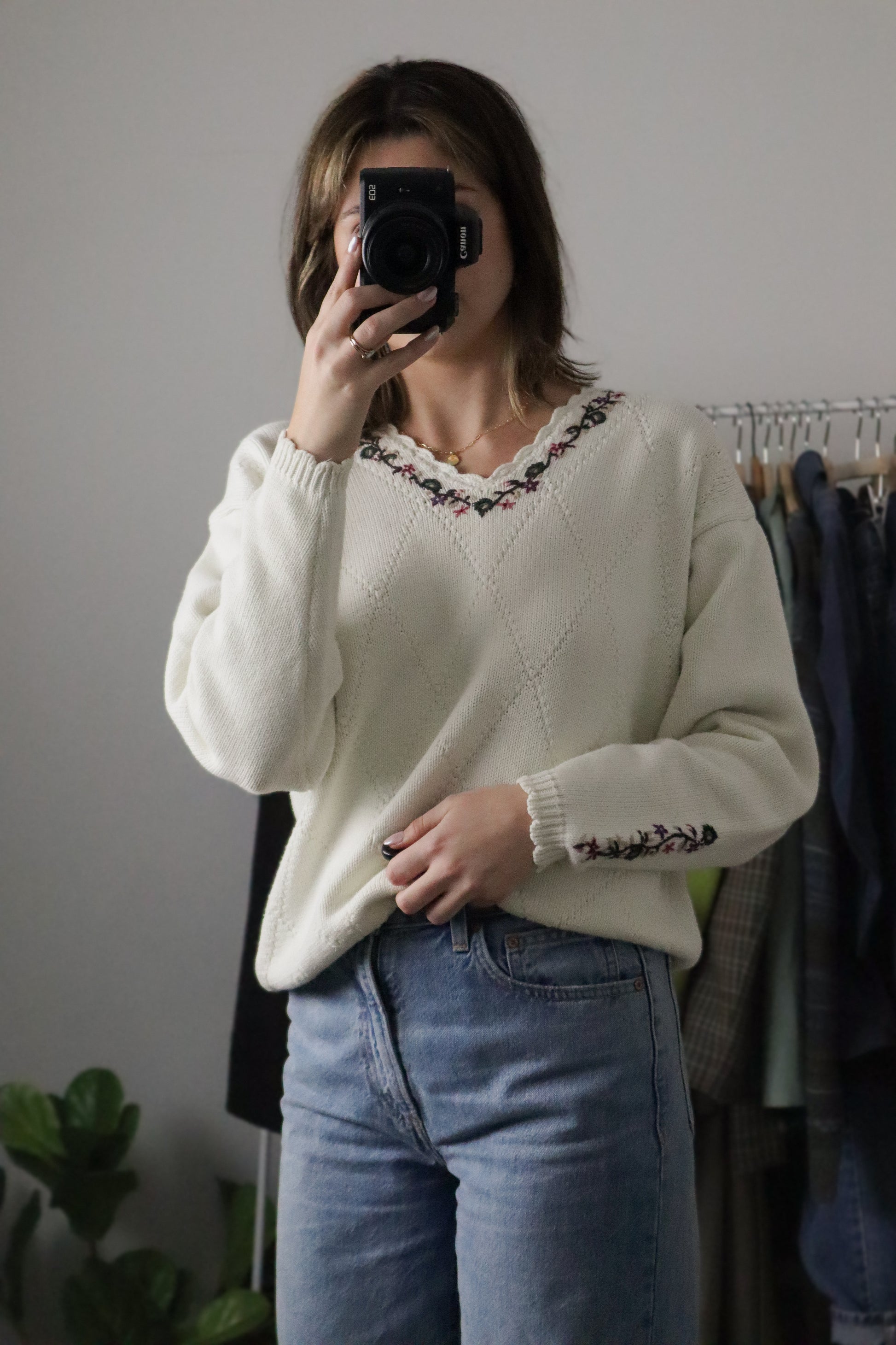 Vintage x Embroidered Knit (S)