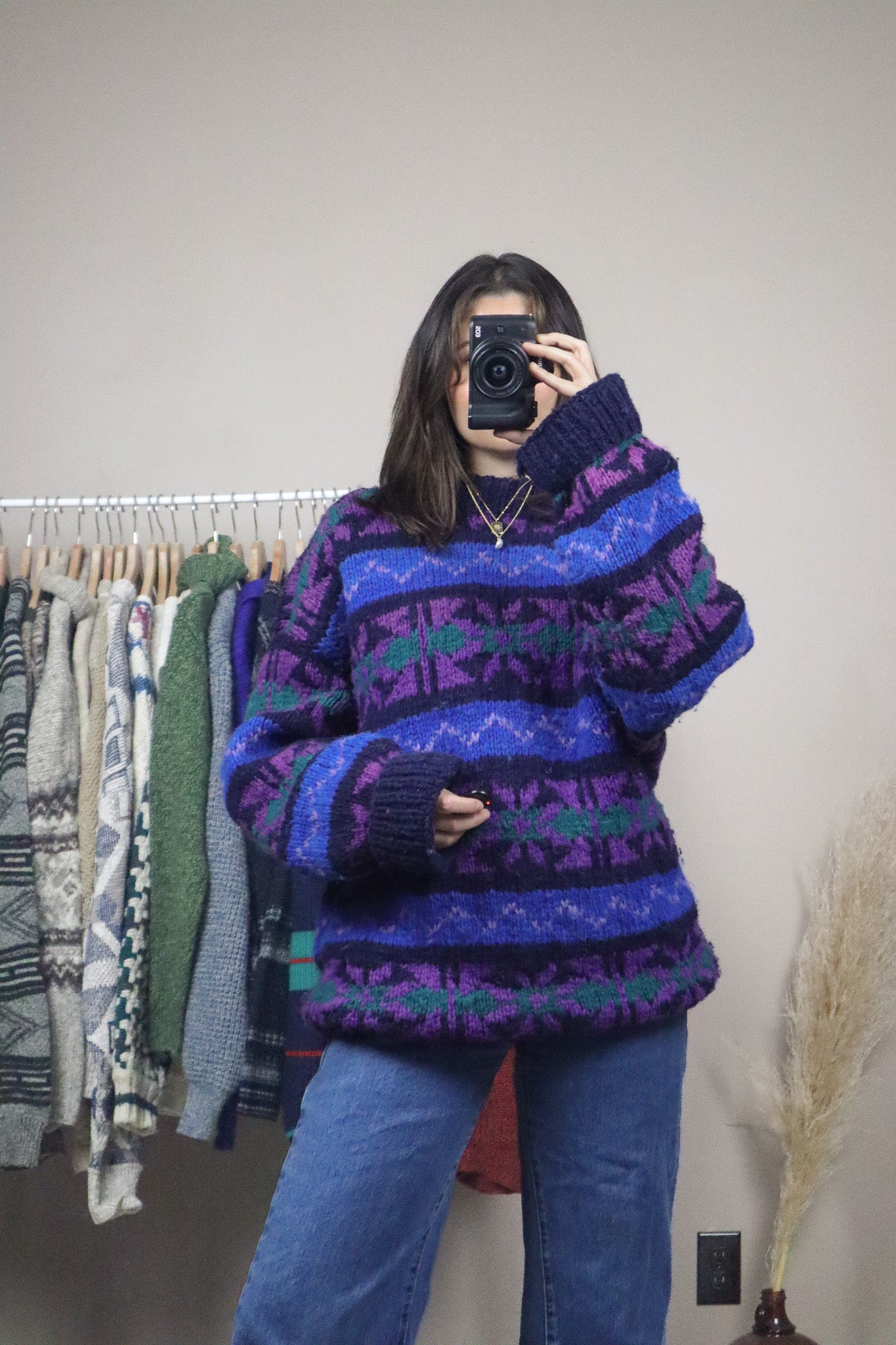 Made in Ecuador x Vintage x Handmade Chunky Wool Knit (L)