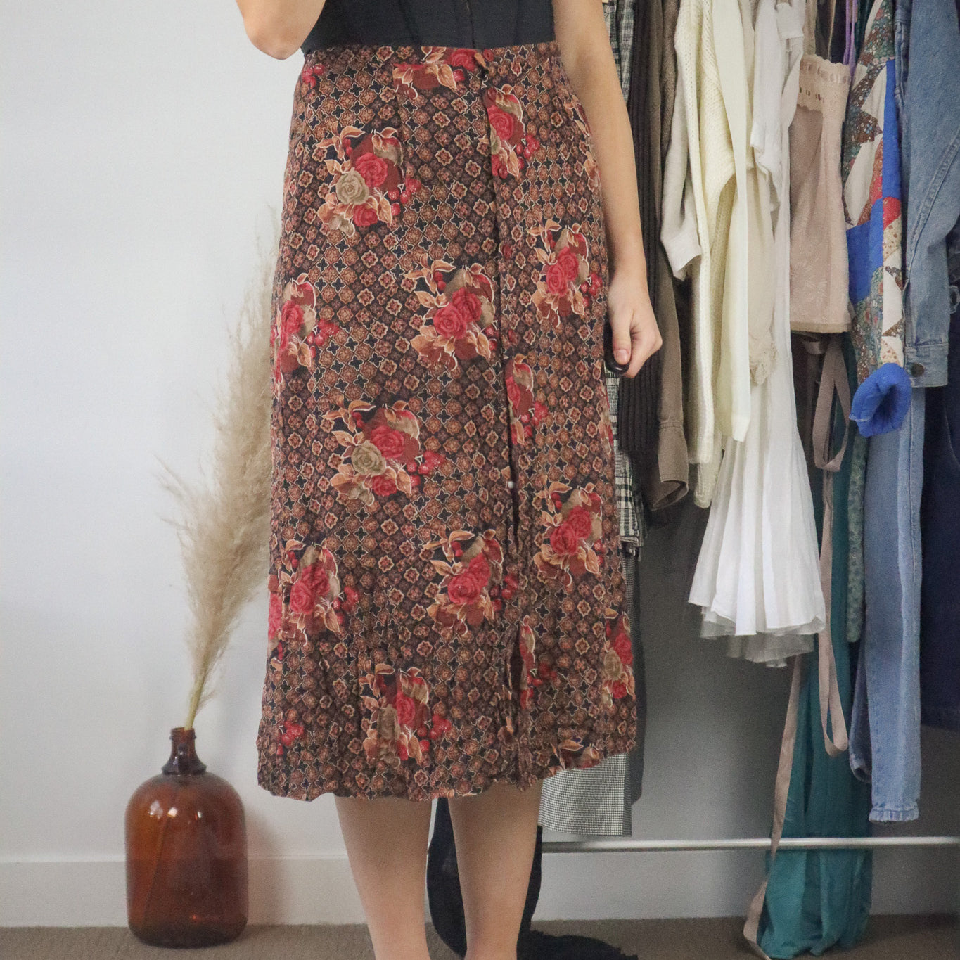 Made in Canada x Vintage x Midi Button Down Skirt (6/8)
