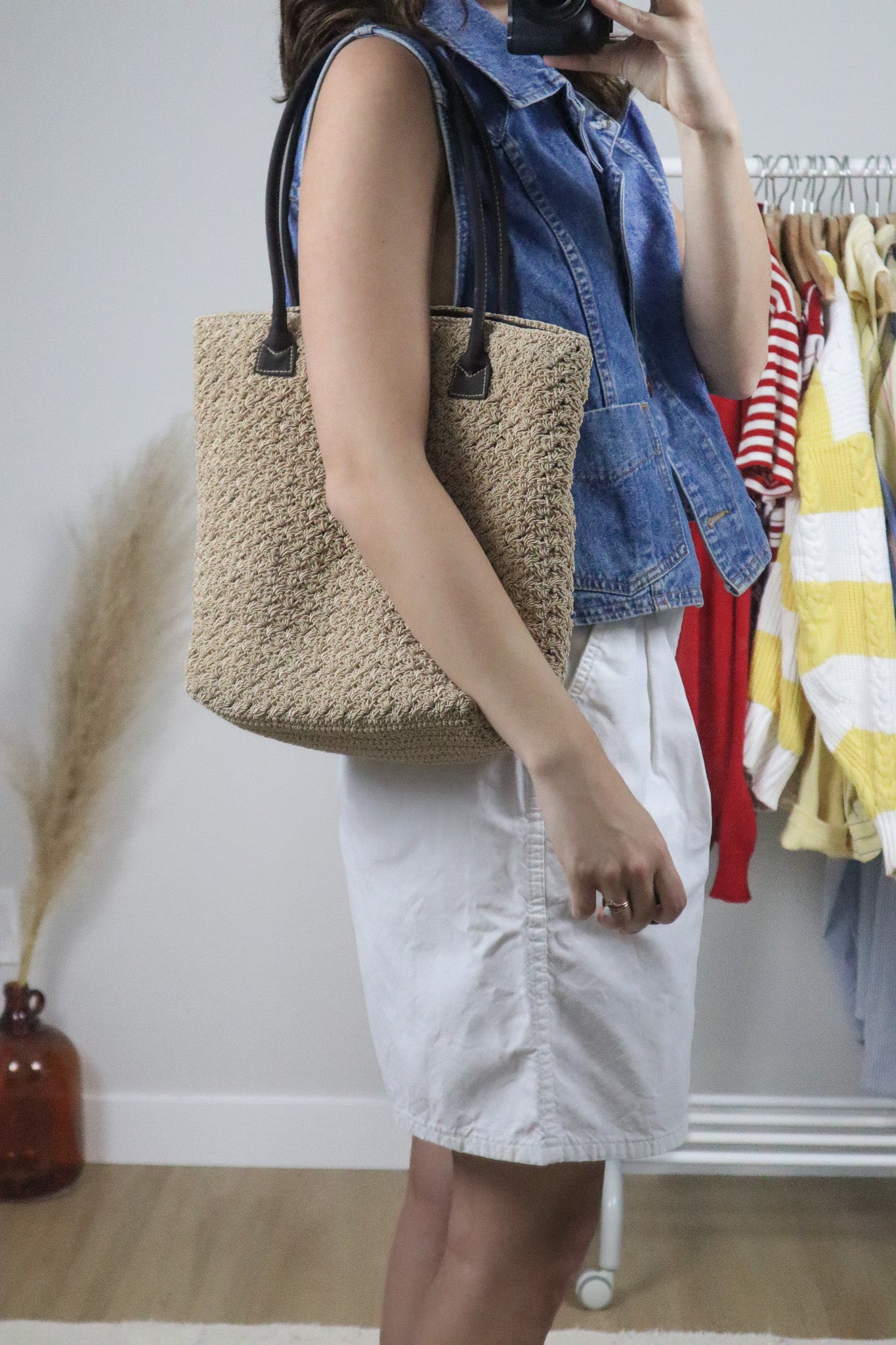 Vintage x Woven Purse