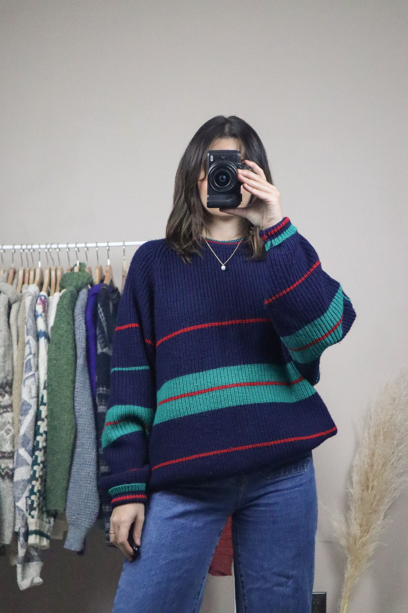 Vintage x Striped Wool Chunky Knit (L/XL)
