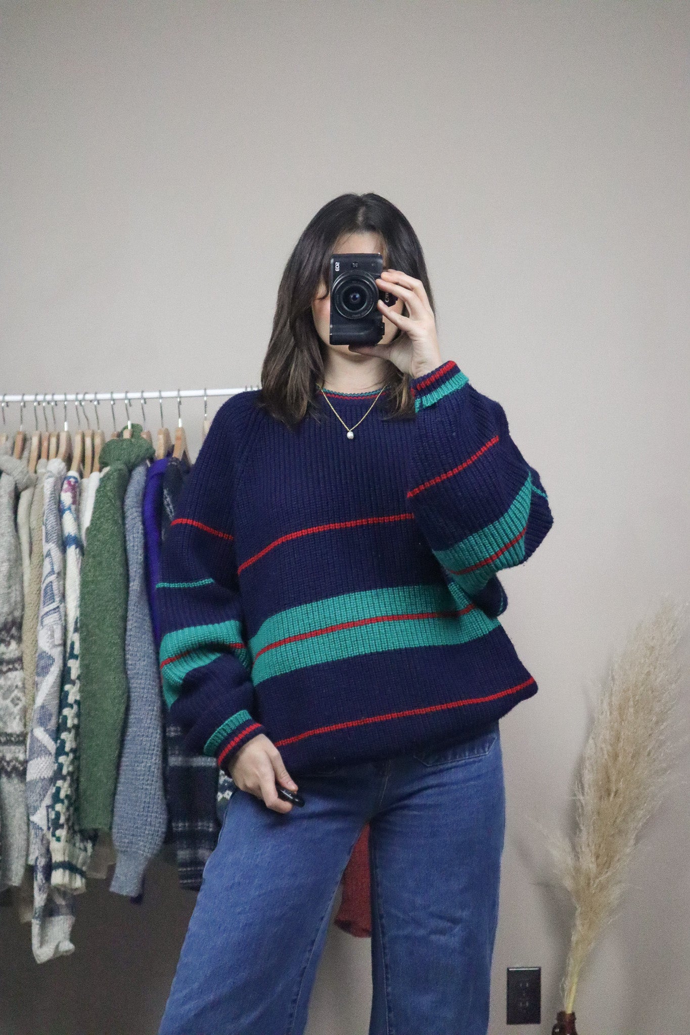 Vintage x Striped Wool Chunky Knit (L/XL)