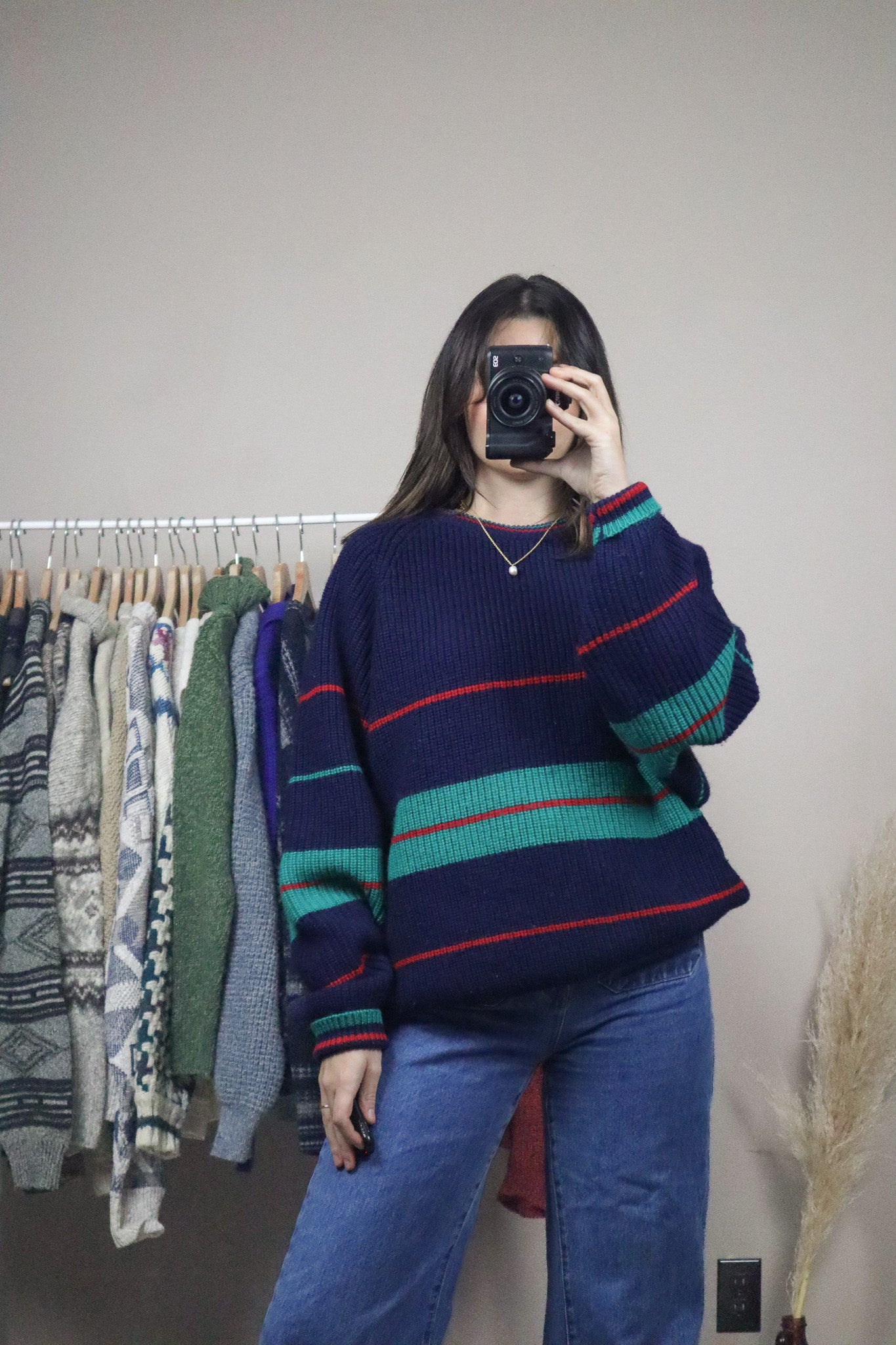 Vintage x Striped Wool Chunky Knit (L/XL)