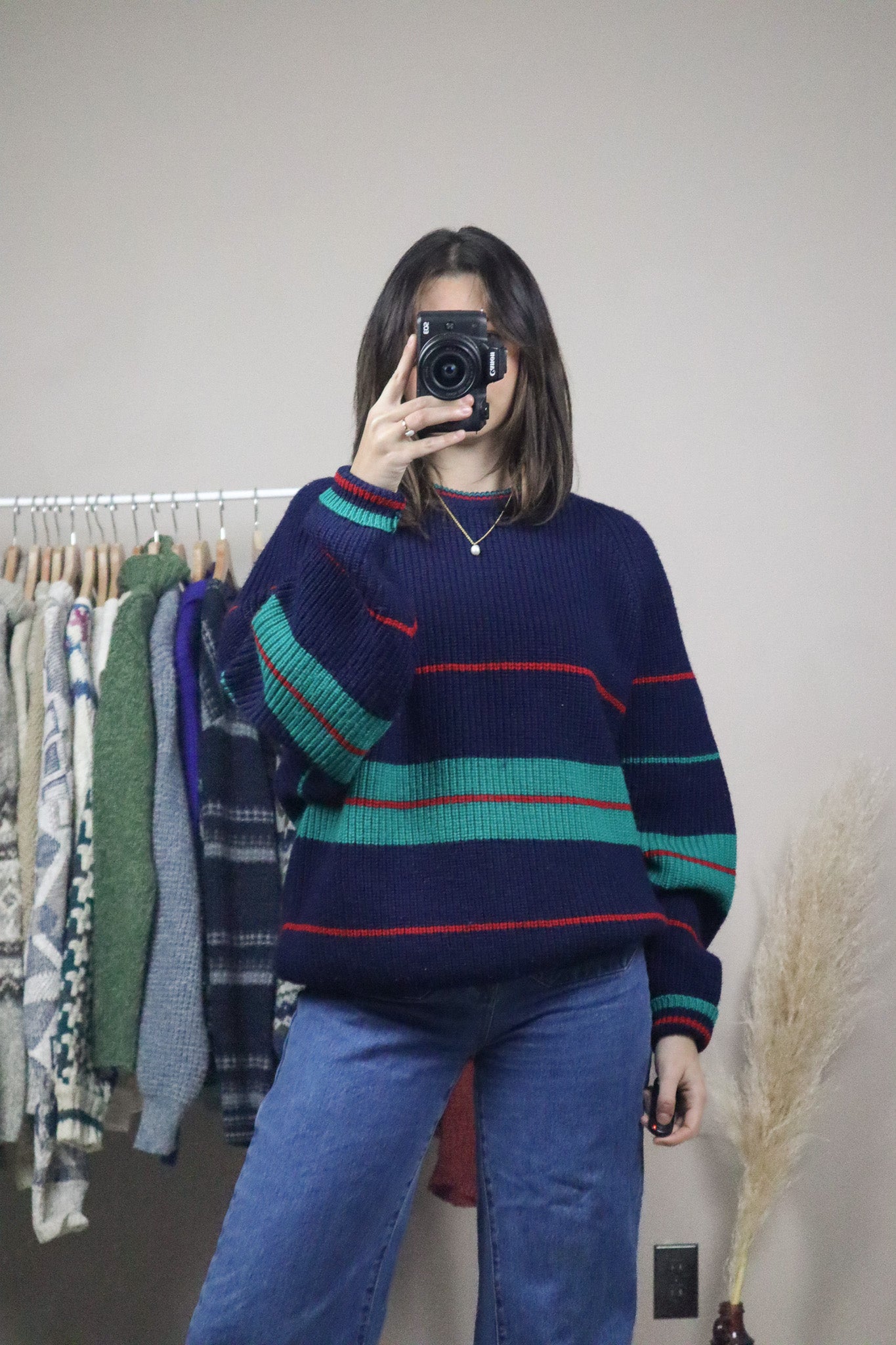 Vintage x Striped Wool Chunky Knit (L/XL)