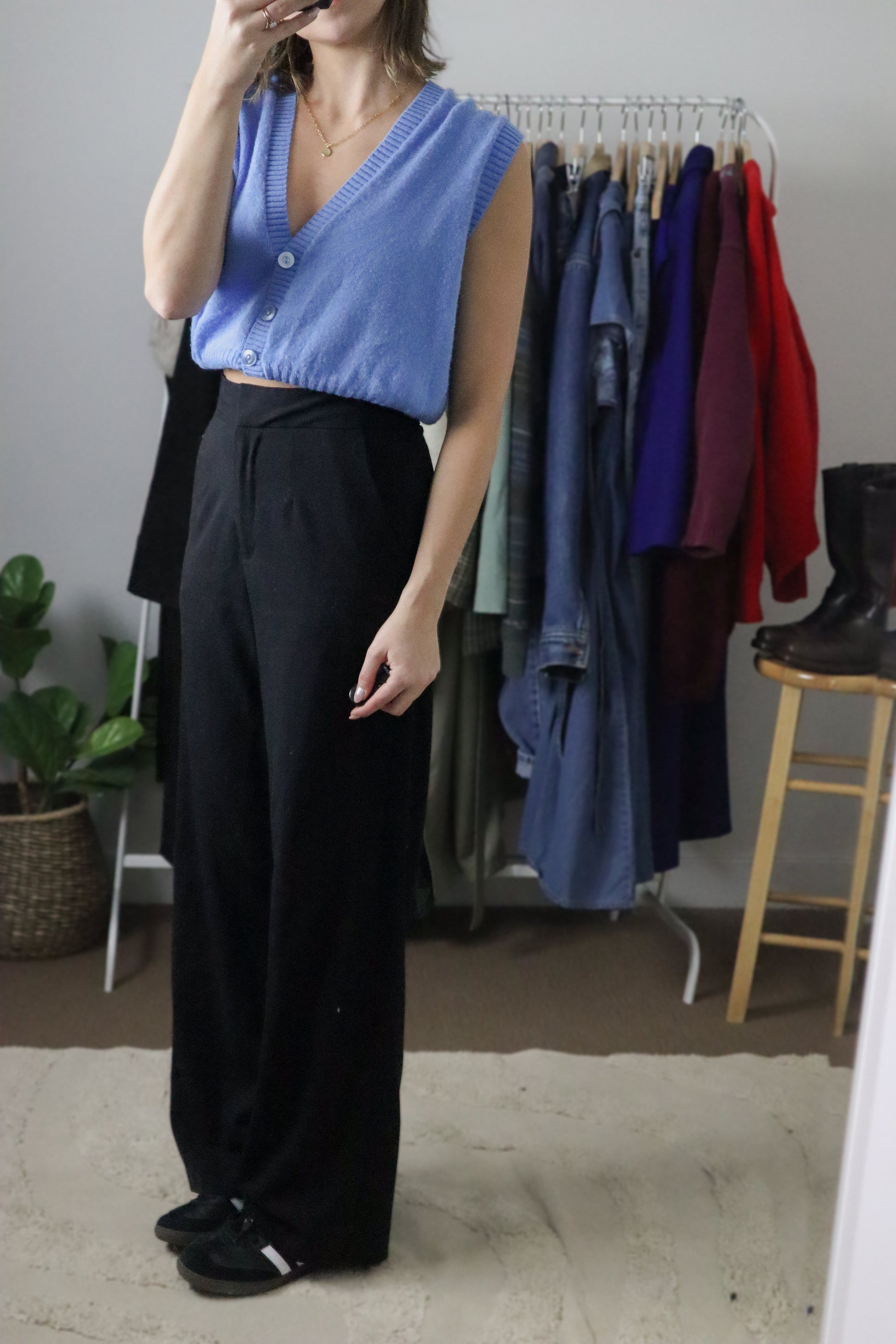 Made in Canada x Vintage x Cropped Vest (S)