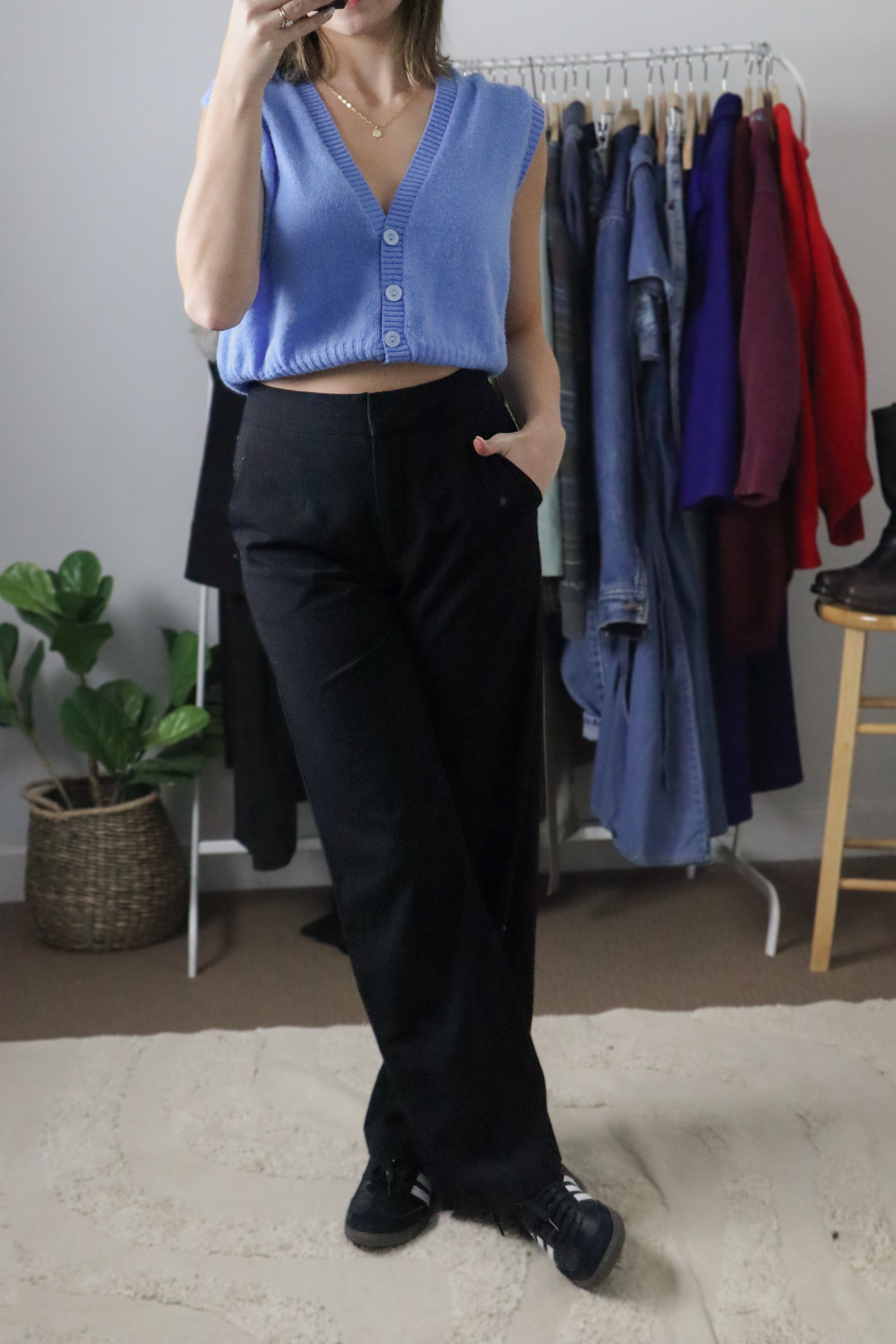 Made in Canada x Vintage x Cropped Vest (S)