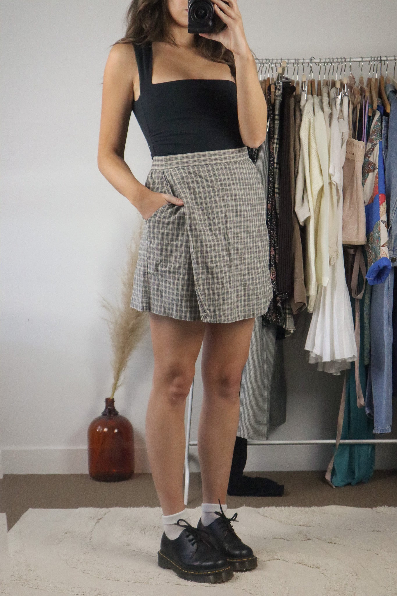Made in Canada x Vintage x Plaid Skort (M)