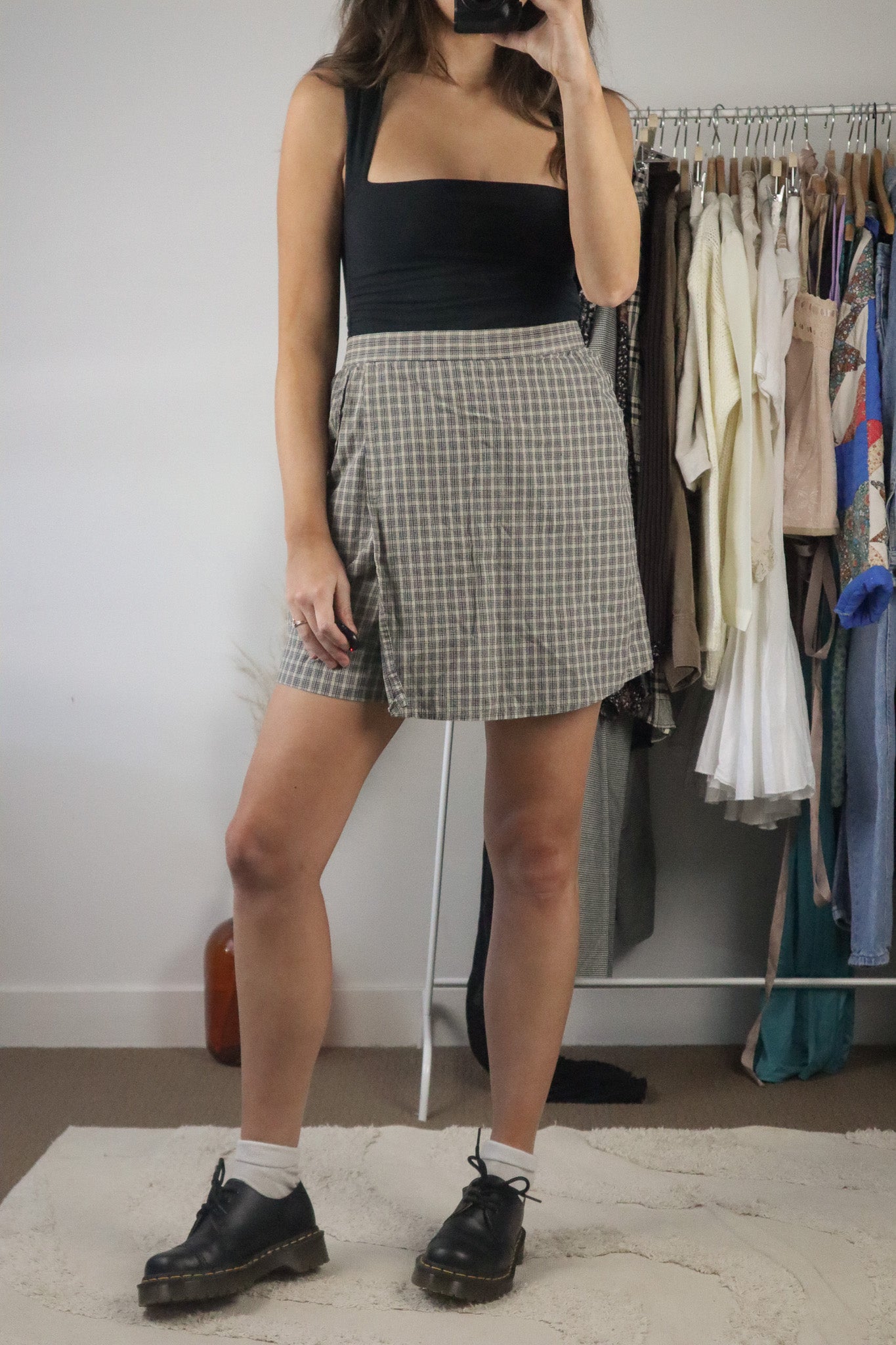 Made in Canada x Vintage x Plaid Skort (M)