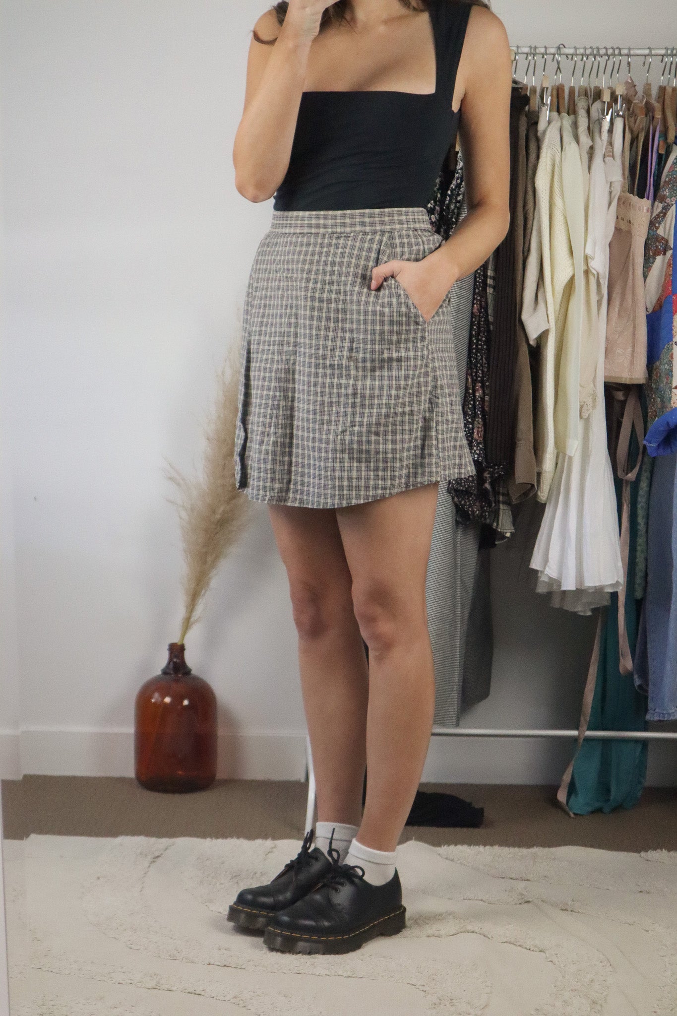 Made in Canada x Vintage x Plaid Skort (M)