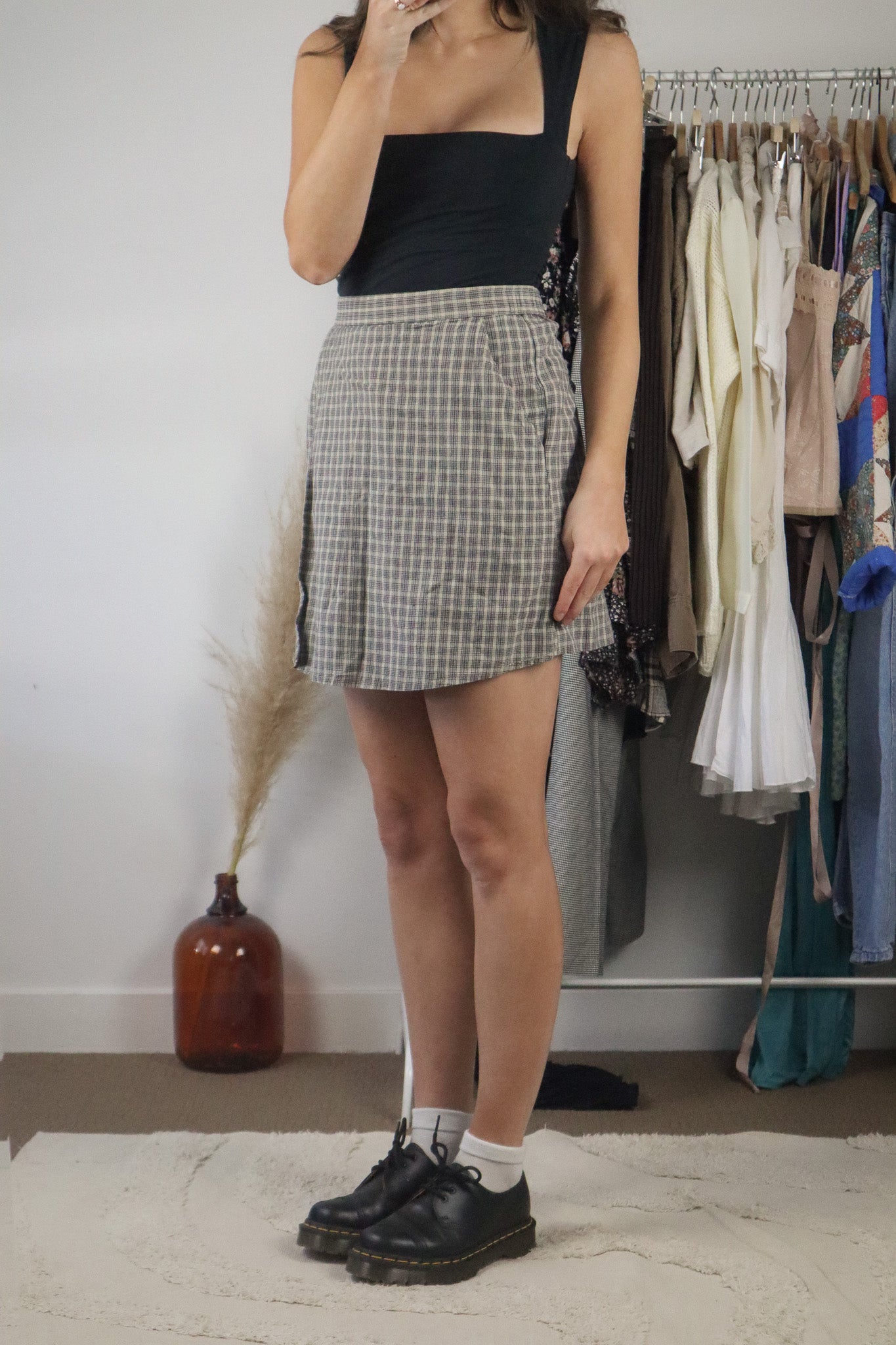 Made in Canada x Vintage x Plaid Skort (M)