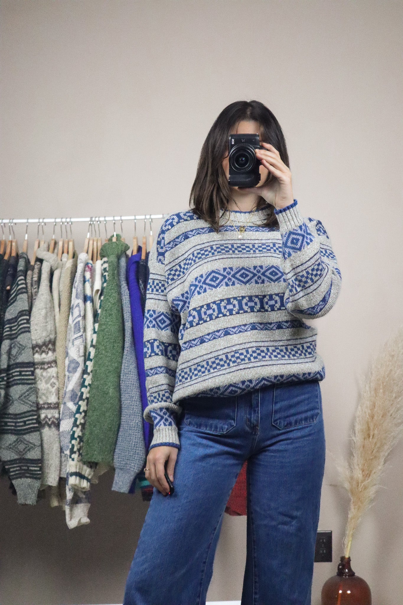 Made in USA x Vintage x Patterned Knit (S)