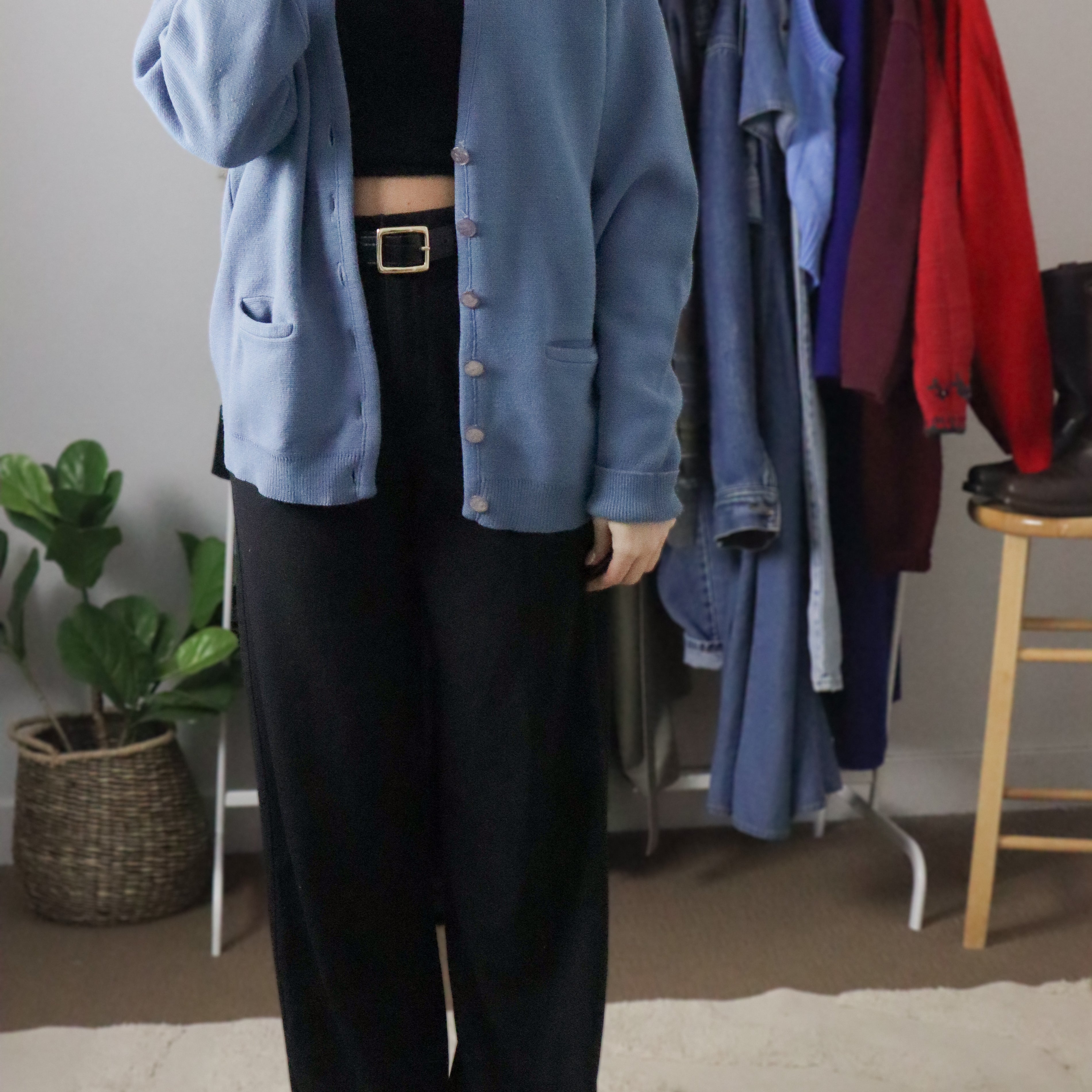Made in Canada x Vintage x 70s Wool Blend Cardigan (M)