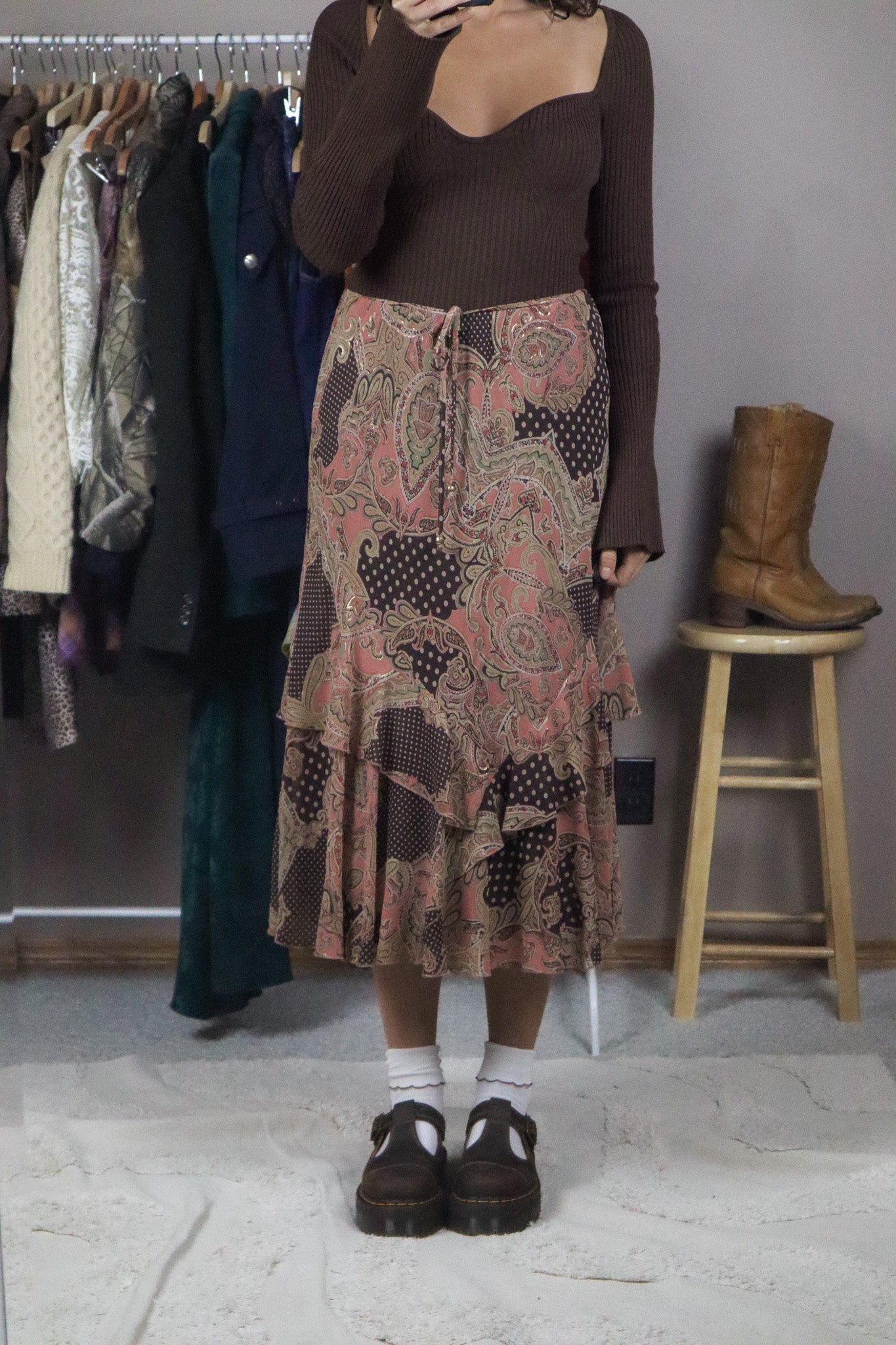 Modern x Patterned Midi Skirt (8)