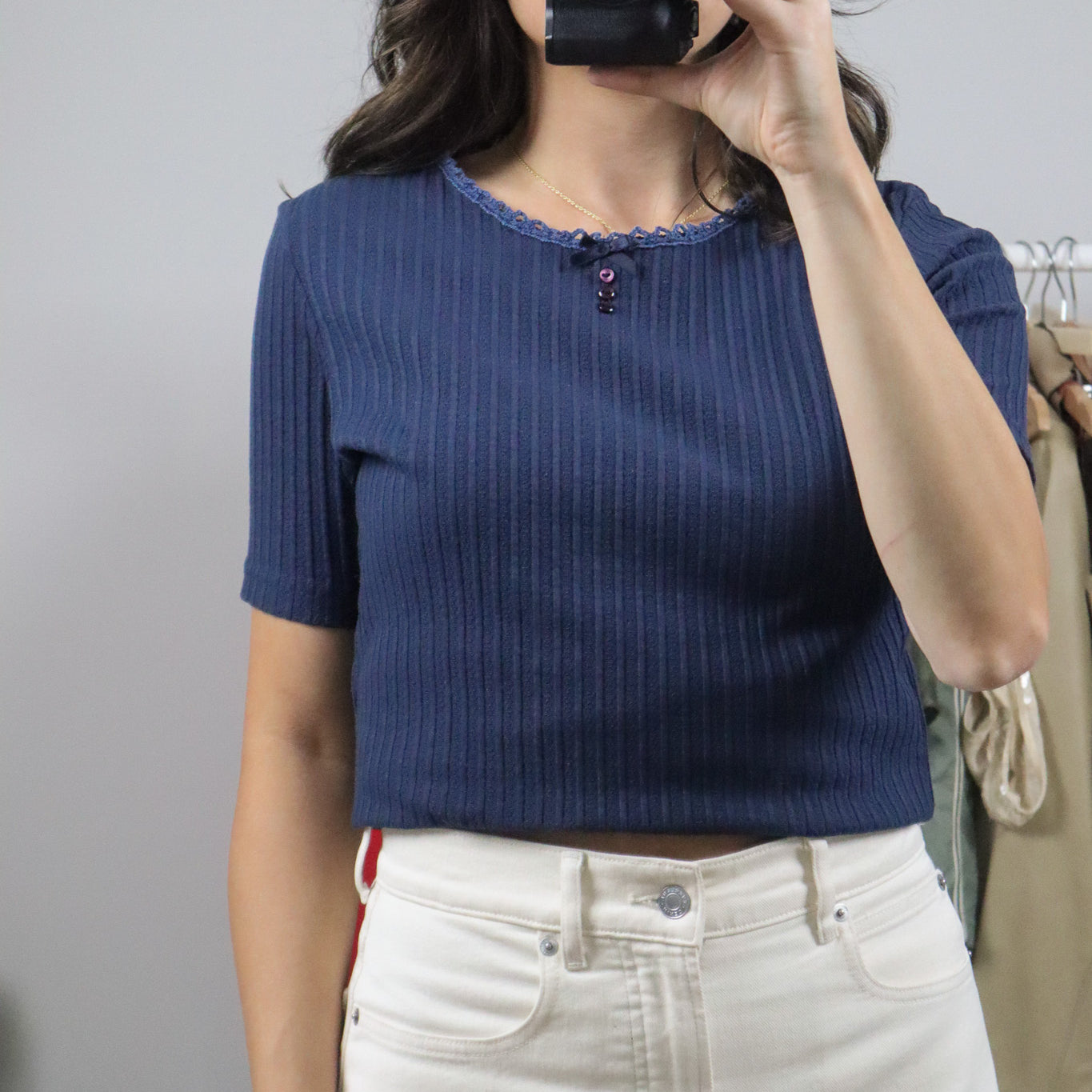 Made in Canada x Vintage x Pointelle Top (8/10)