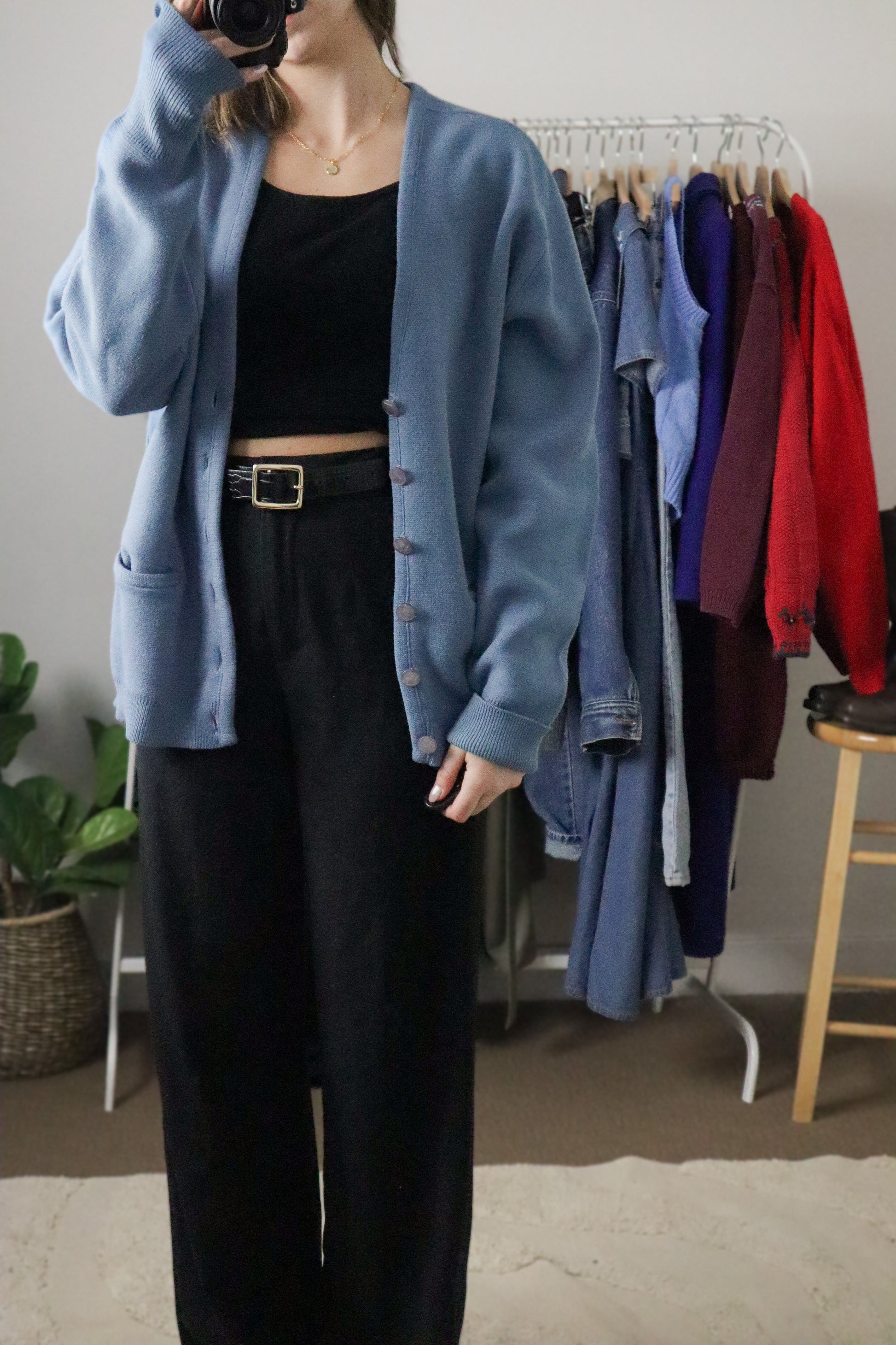 Made in Canada x Vintage x 70s Wool Blend Cardigan (M)