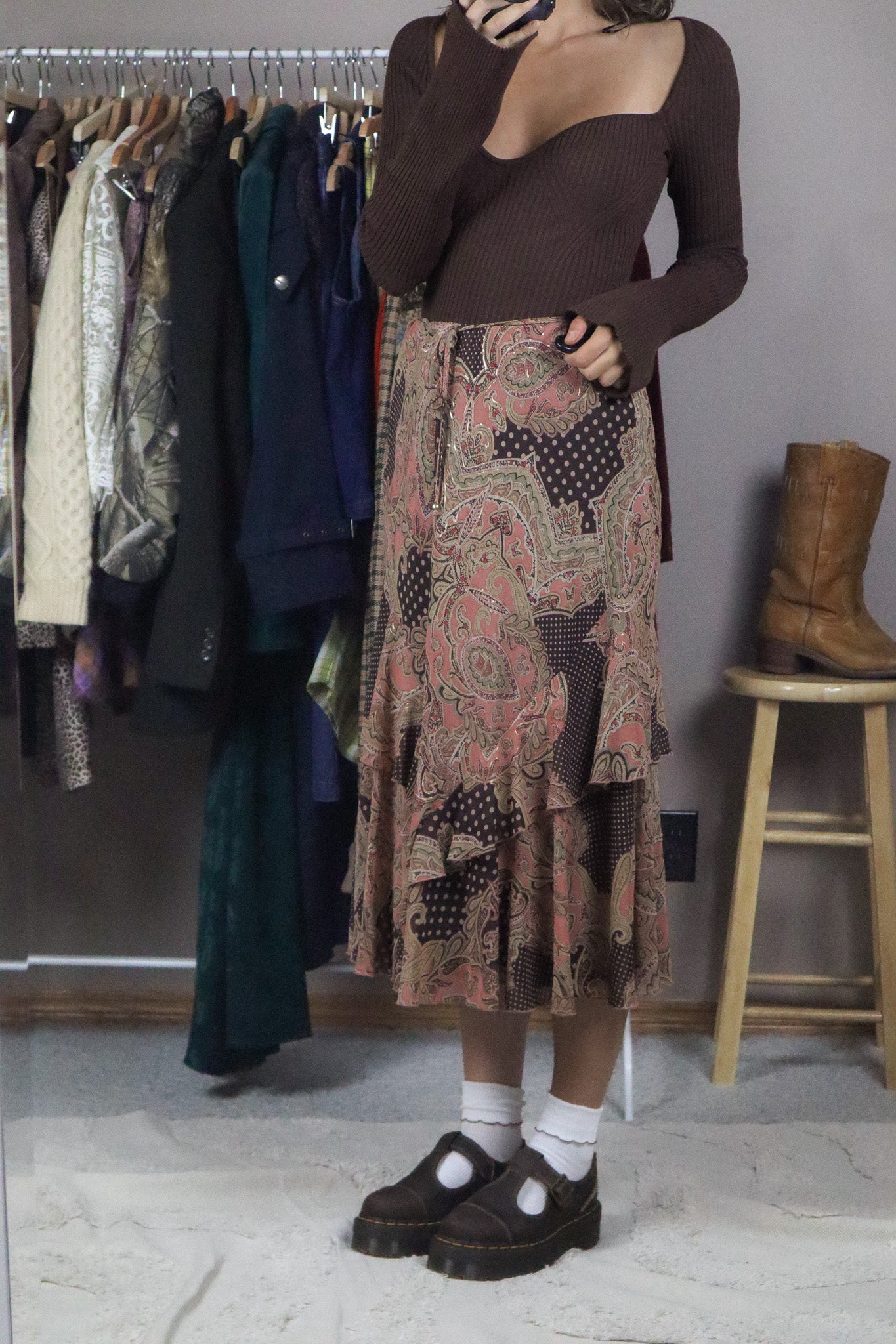 Modern x Patterned Midi Skirt (8)