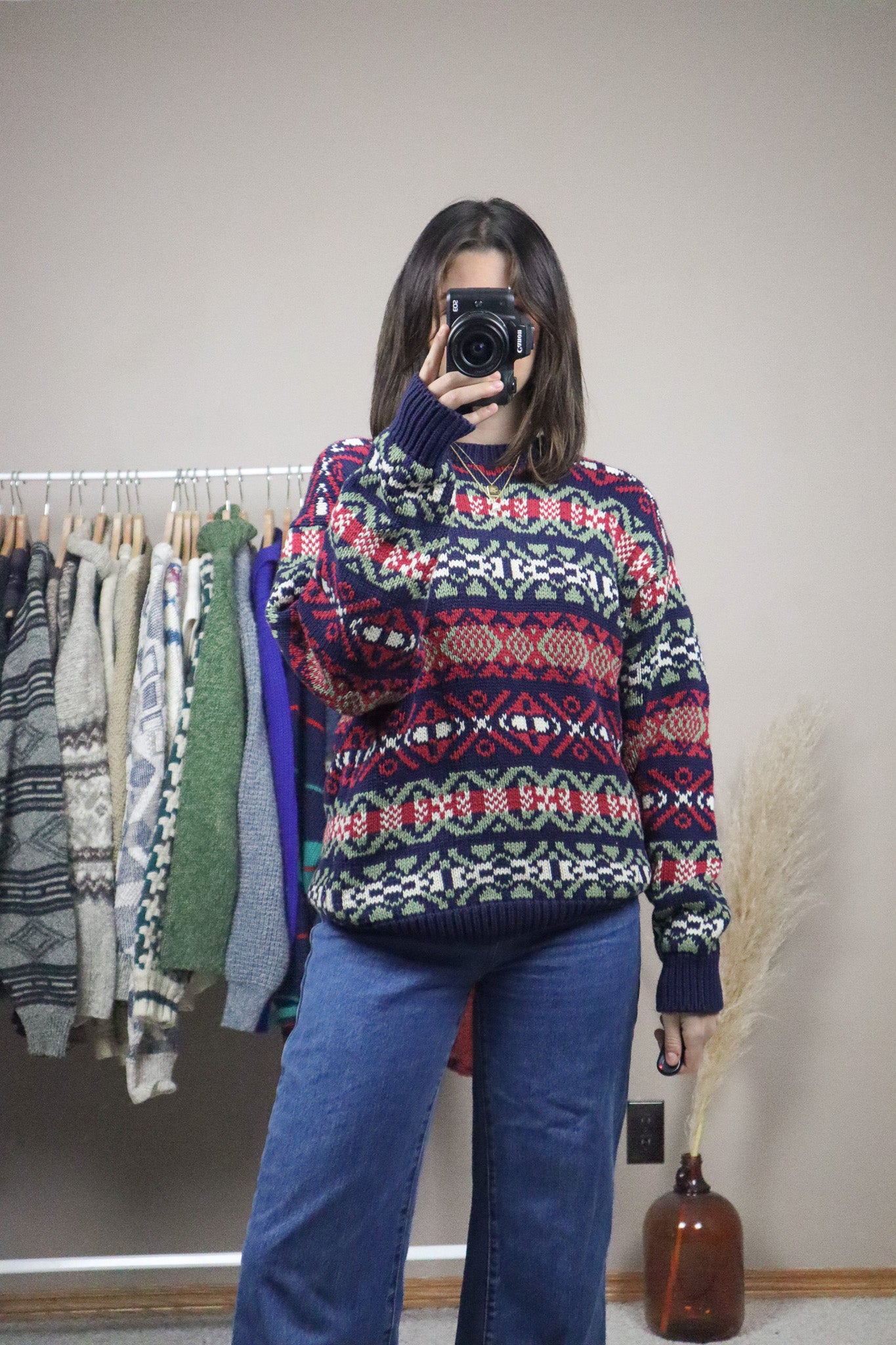 Vintage x Patterned Knit (M)