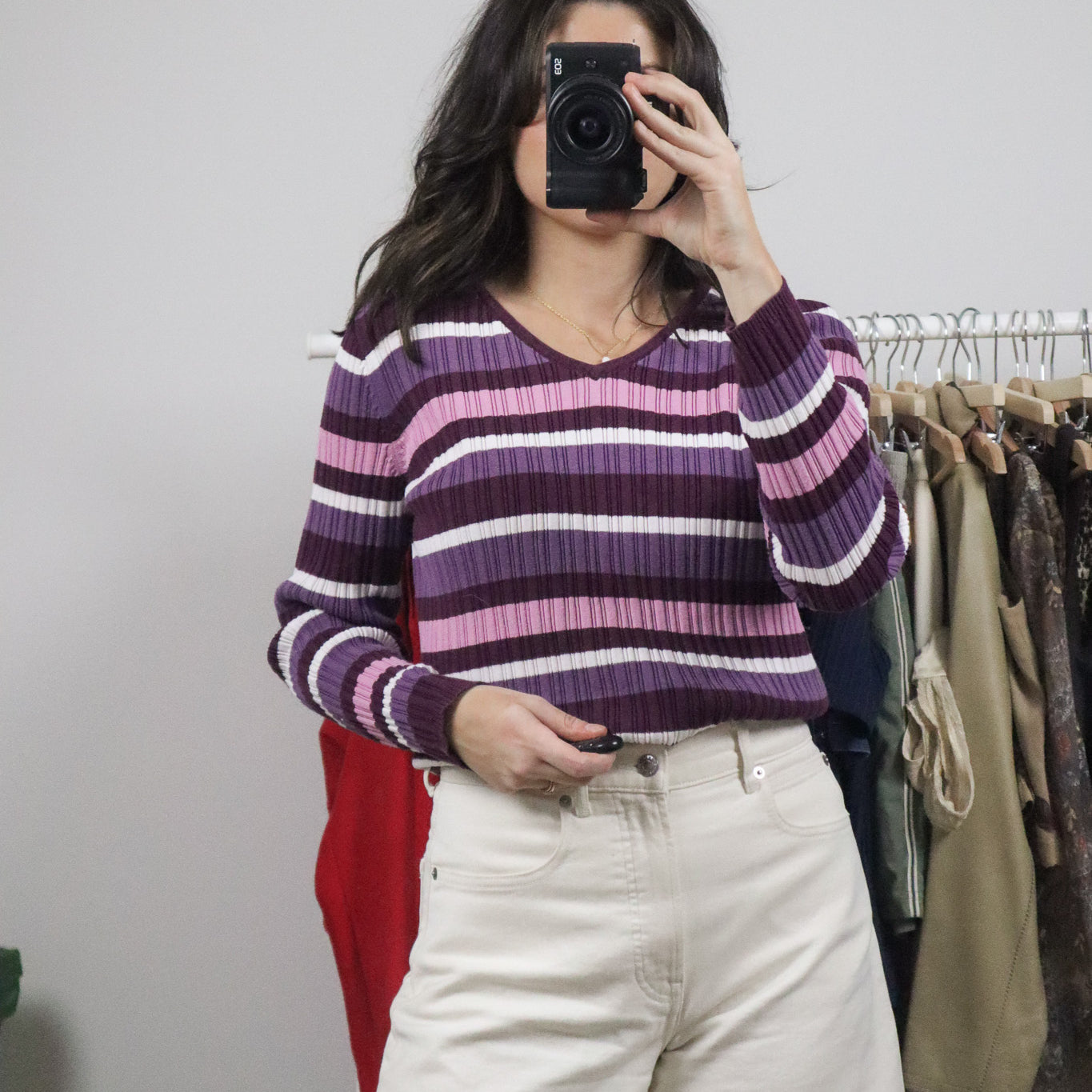 Vintage x Cotton Stripped Long-Sleeve (M)