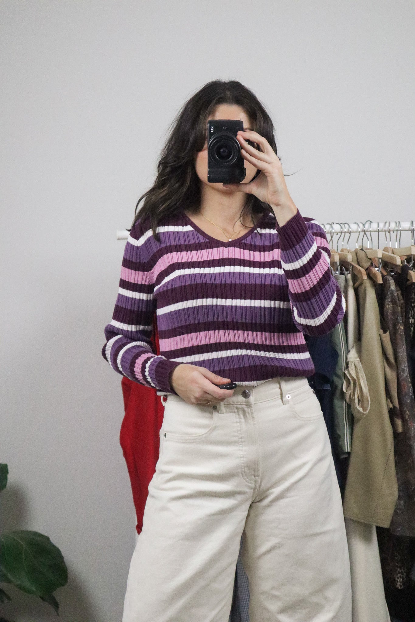 Vintage x Cotton Stripped Long-Sleeve (M)