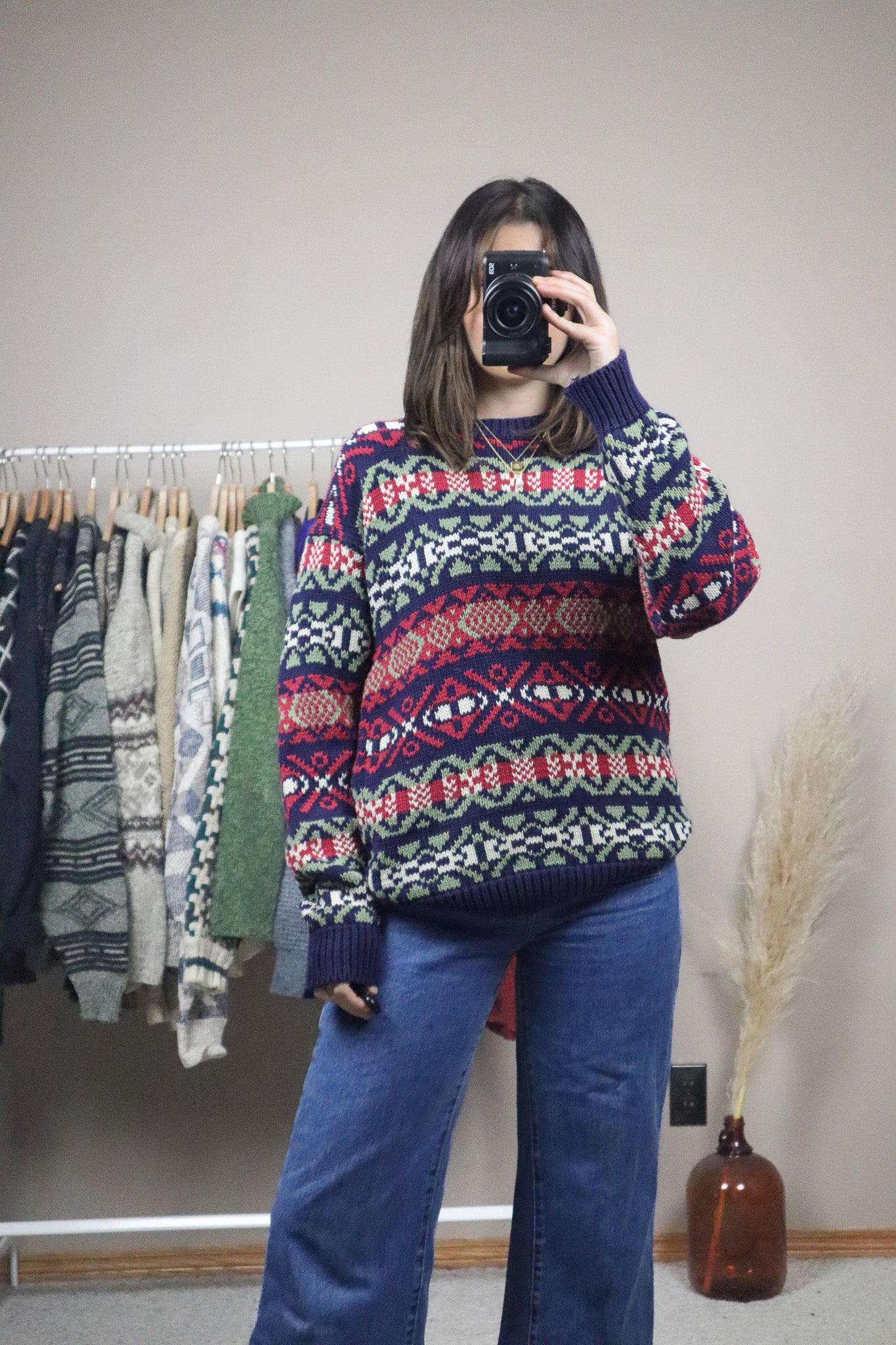 Vintage x Patterned Knit (M)
