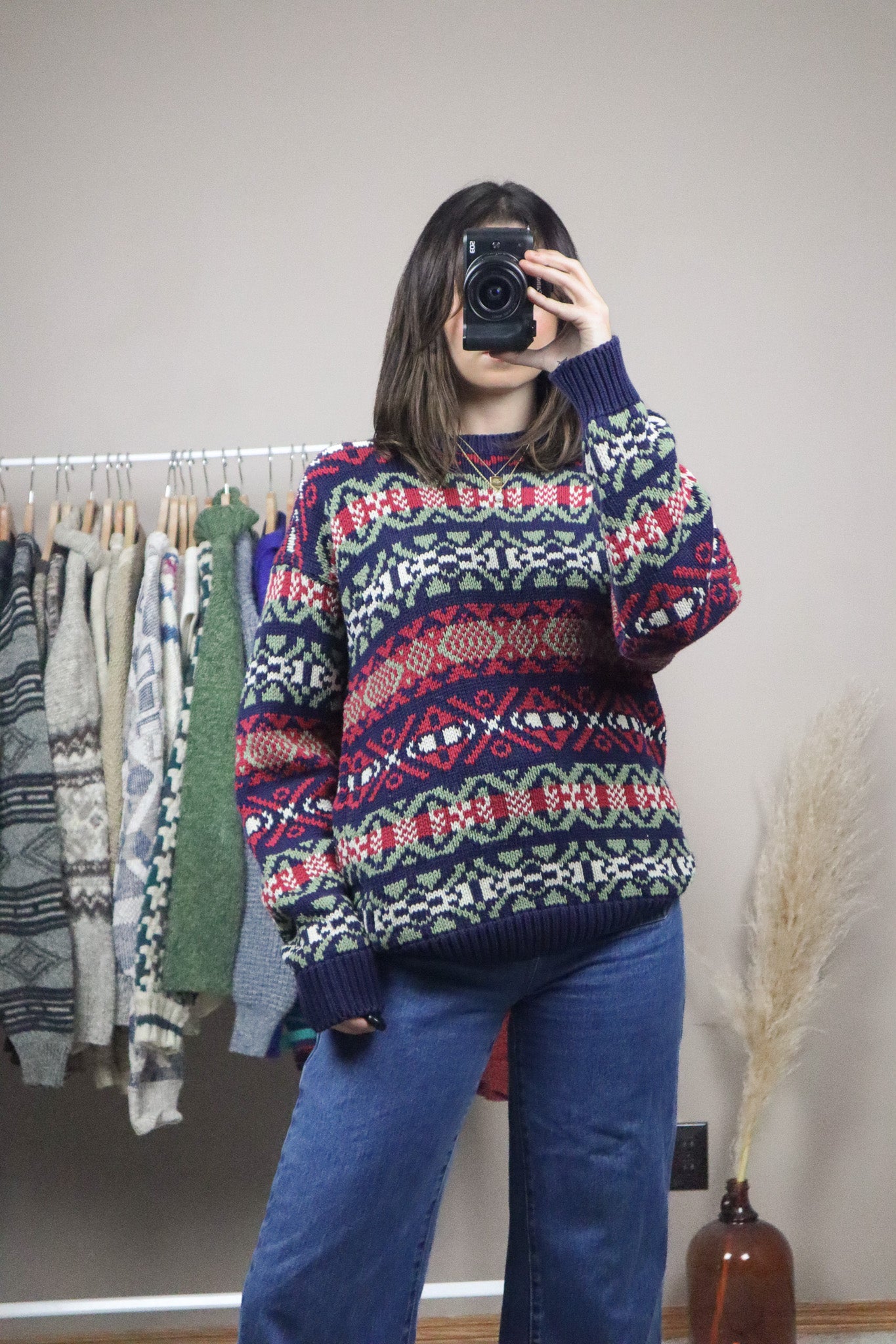 Vintage x Patterned Knit (M)