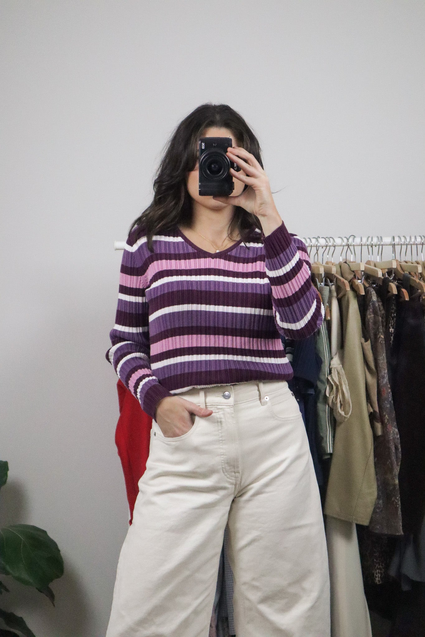 Vintage x Cotton Stripped Long-Sleeve (M)