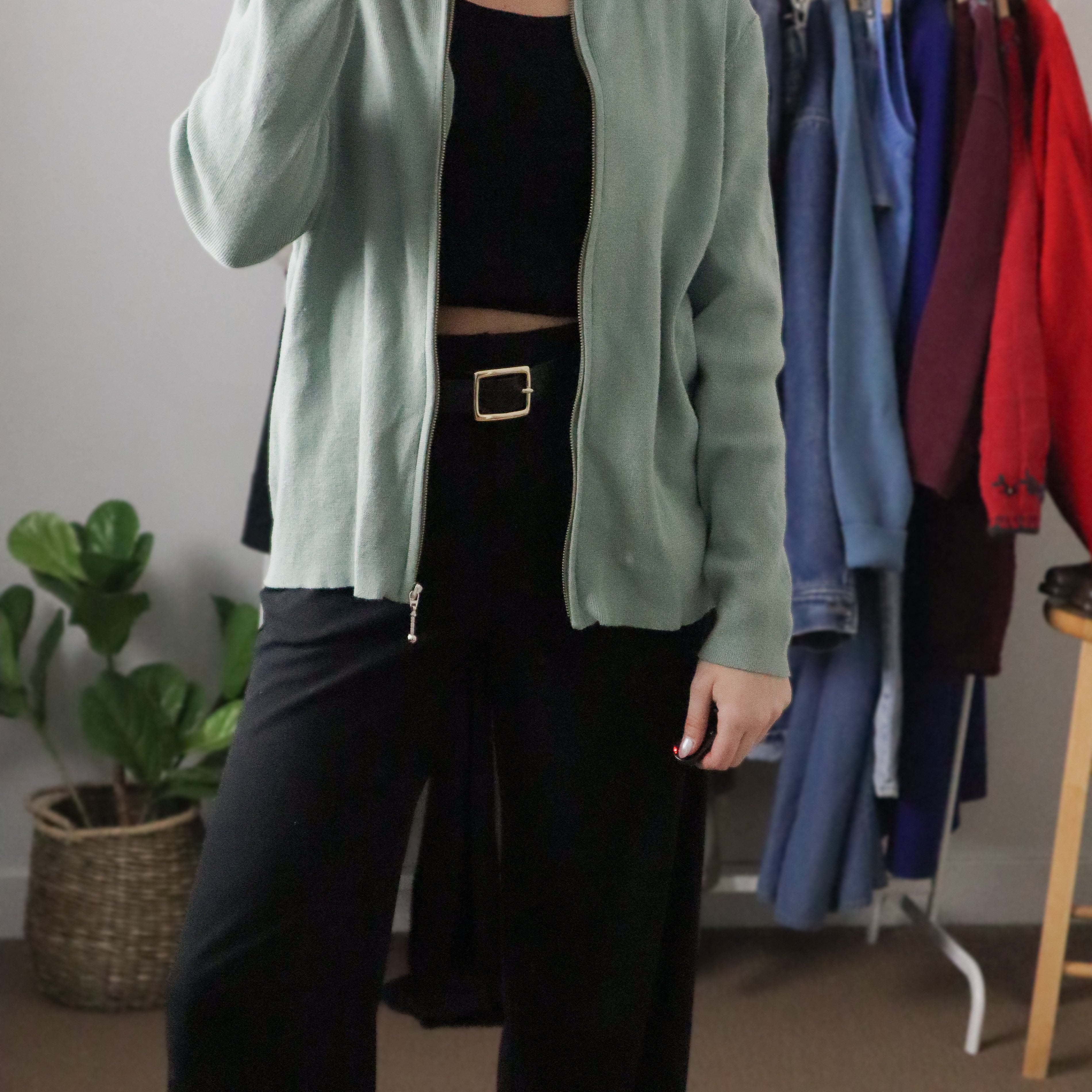Vintage x Zip Up Cardigan (S)