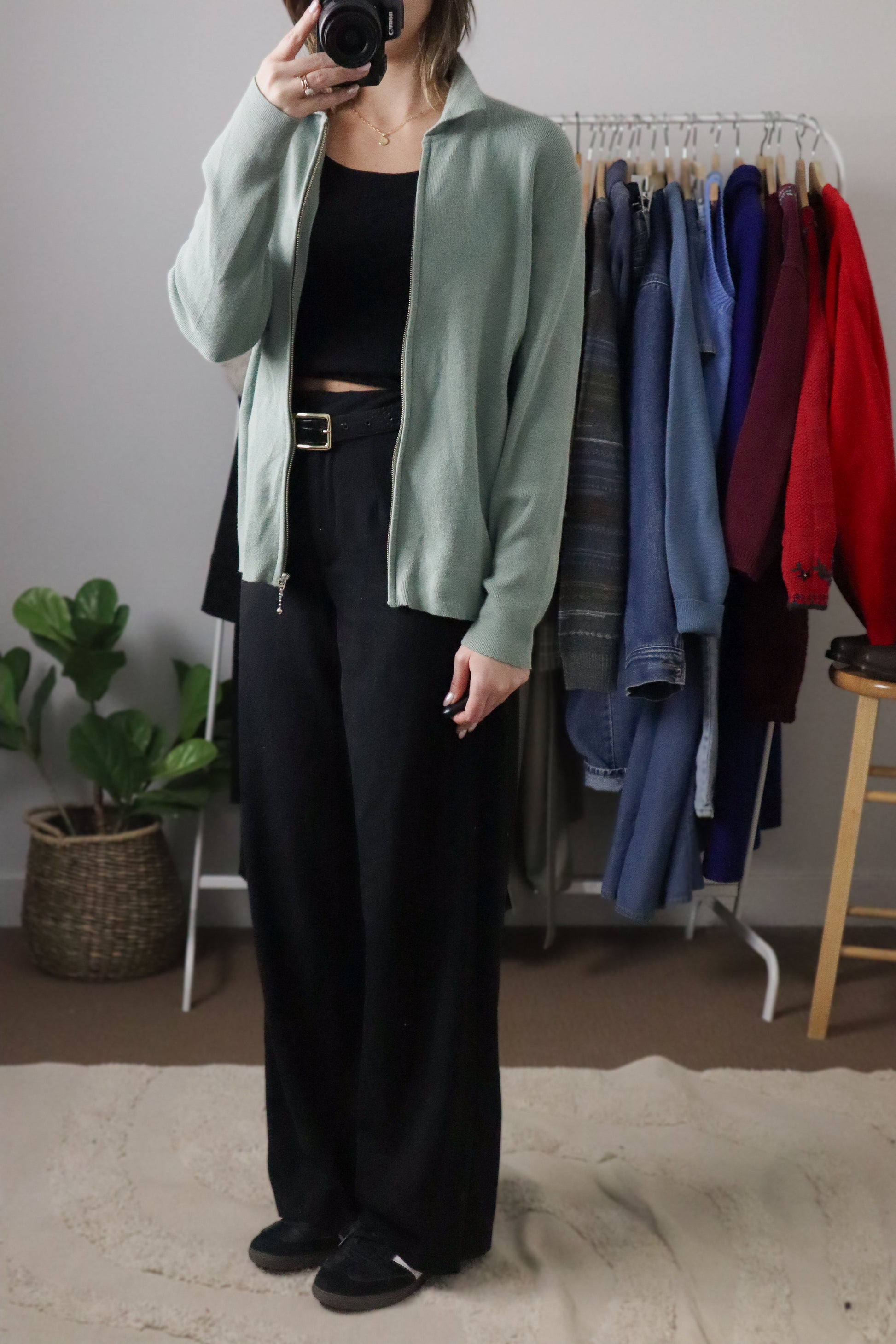 Vintage x Zip Up Cardigan (S)