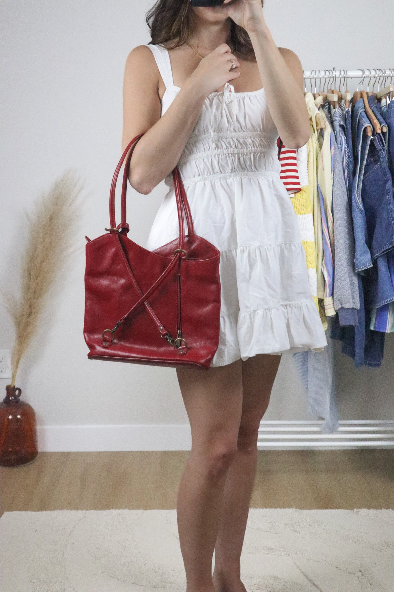 Made in Italy x Leather Convertible Purse