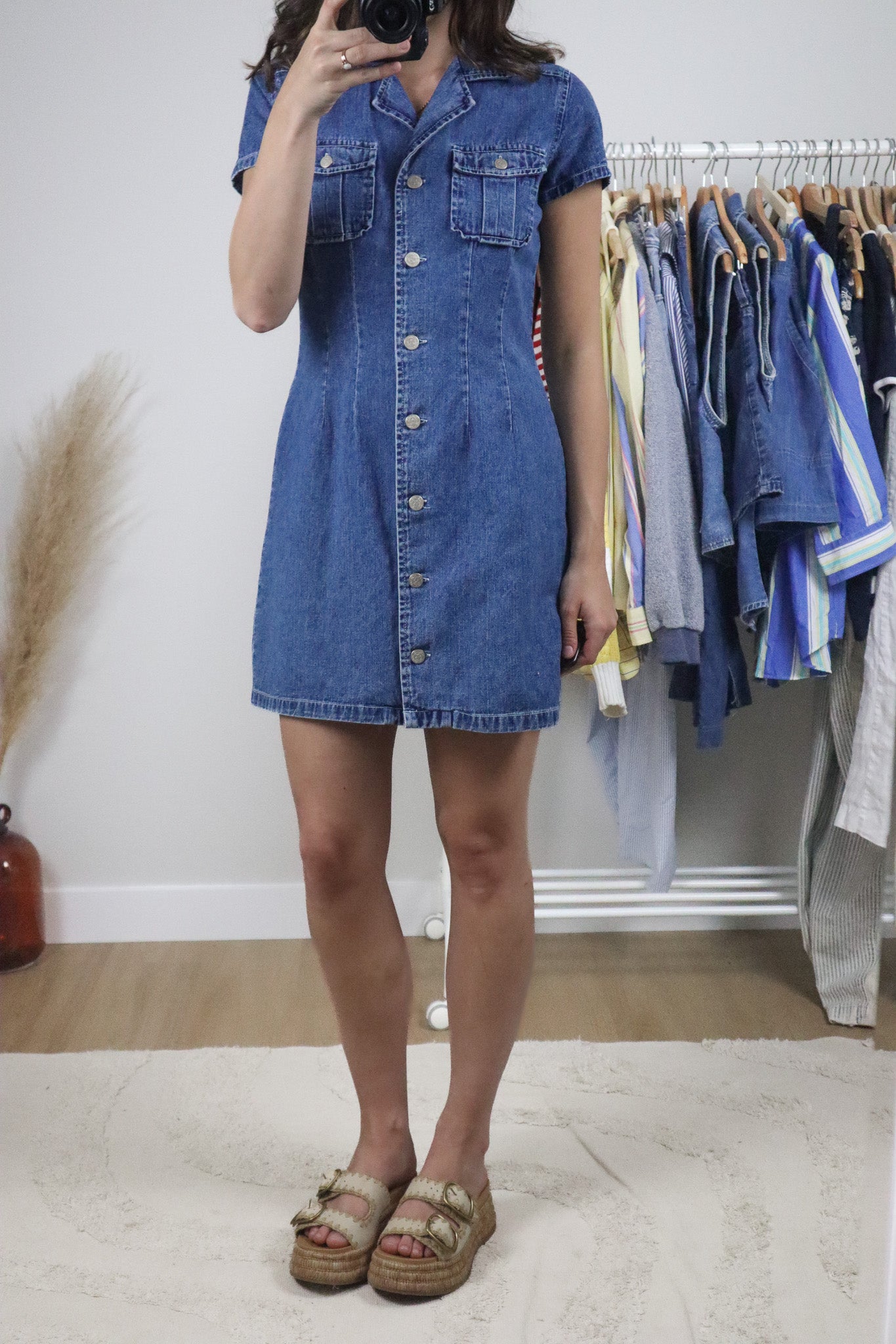 Vintage x Denim Mini Dress (S)