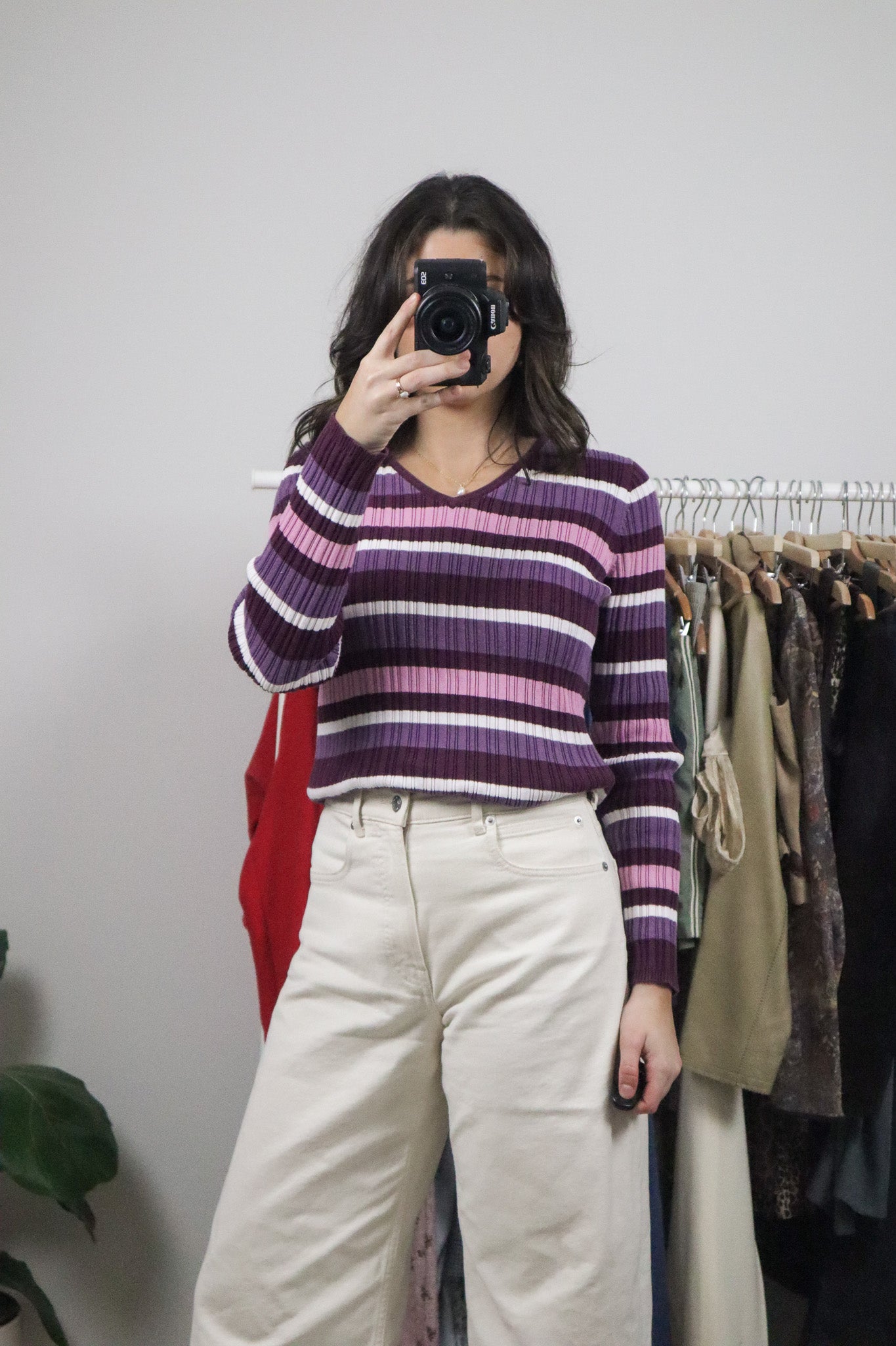 Vintage x Cotton Stripped Long-Sleeve (M)