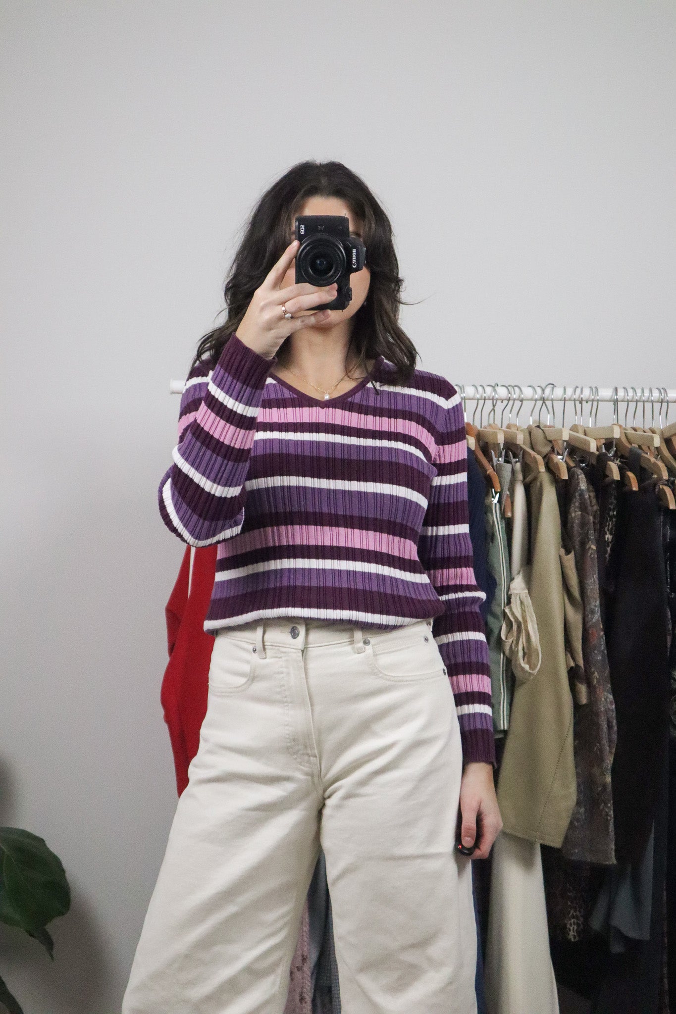 Vintage x Cotton Stripped Long-Sleeve (M)